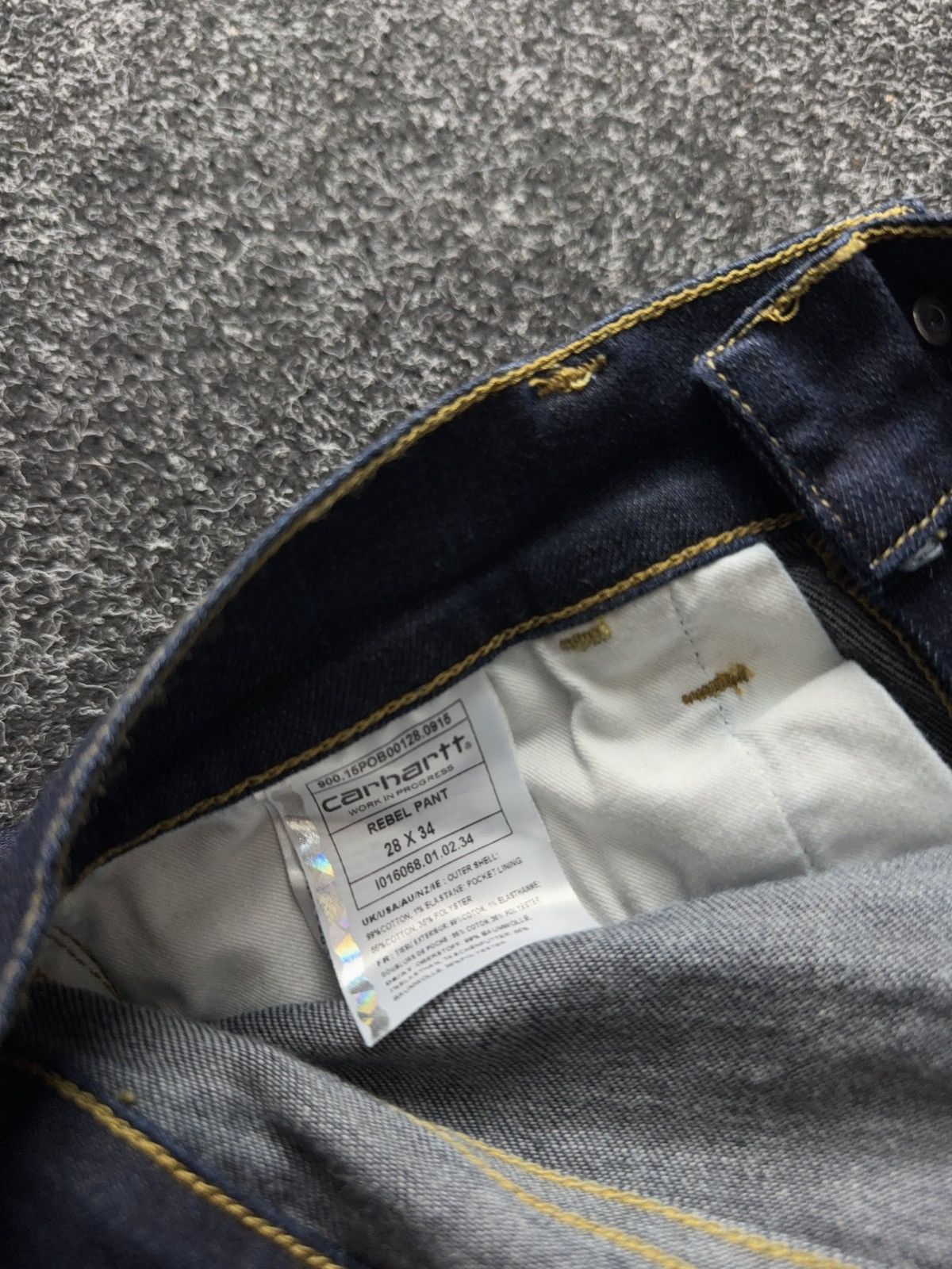 Carhartt 00s Carhartt Rebel Pant Raw Indigo Denim Workwear Jeans Size US 28 / EU 44 - 17 Thumbnail