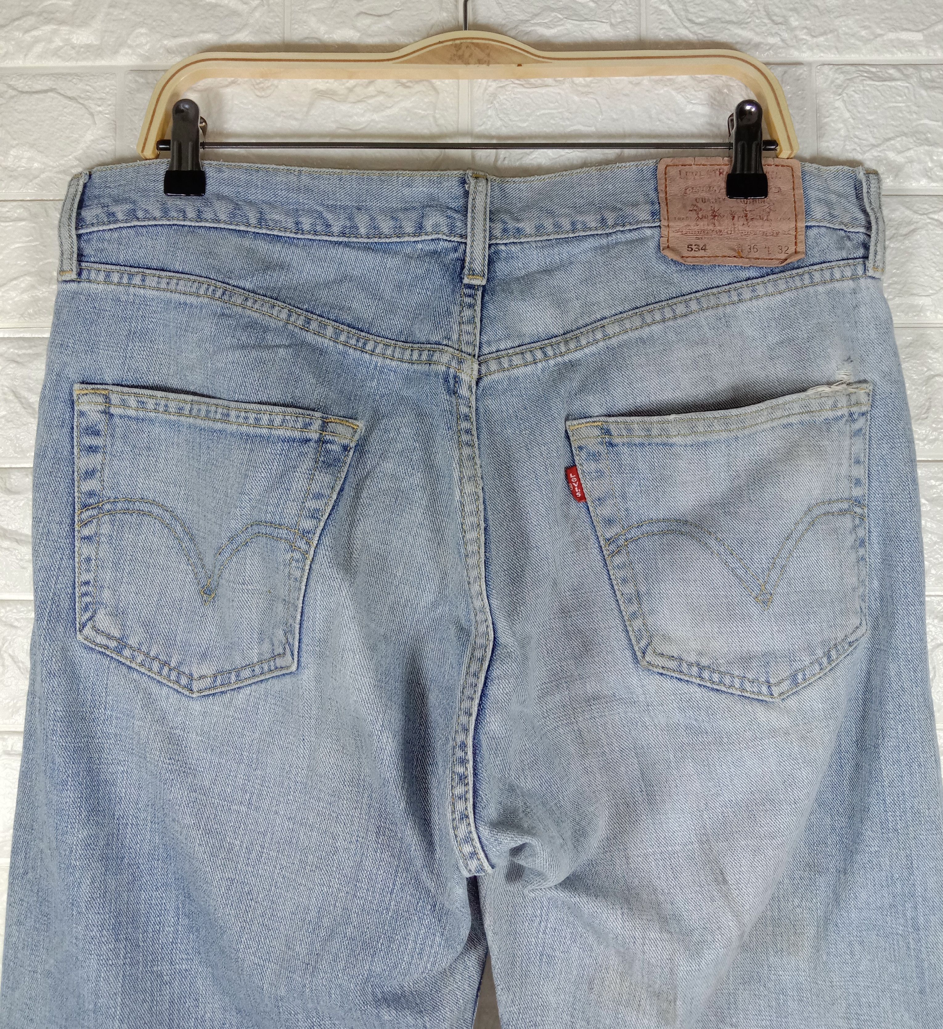 Levi's Vintage Levi’s 534 Light Wash Jeans Distressed Denim Size US 36 / EU 52 - 6 Thumbnail
