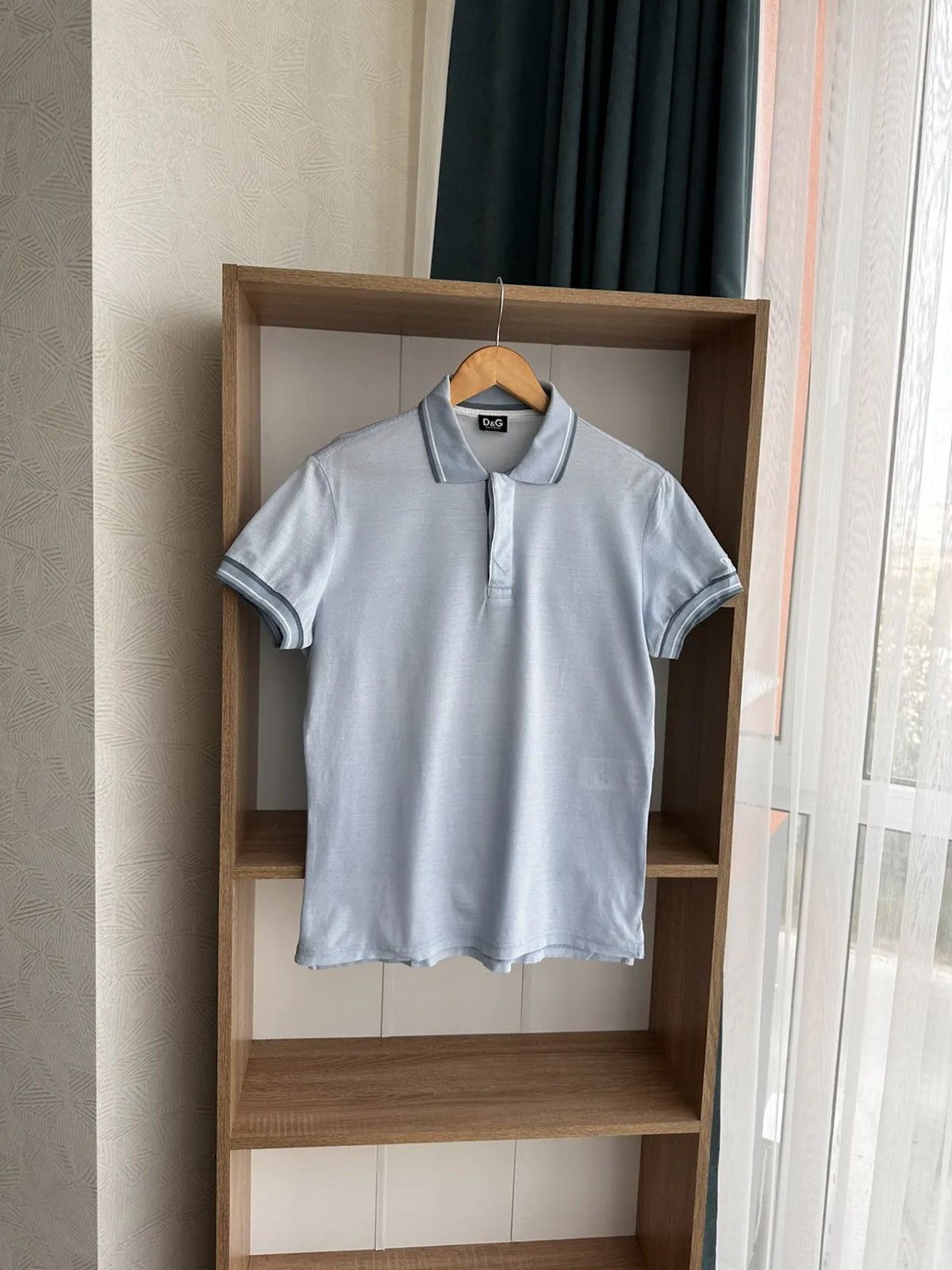 Vintage Dolce & Gabanna Blue Luxury Lightweight Polo Shirt