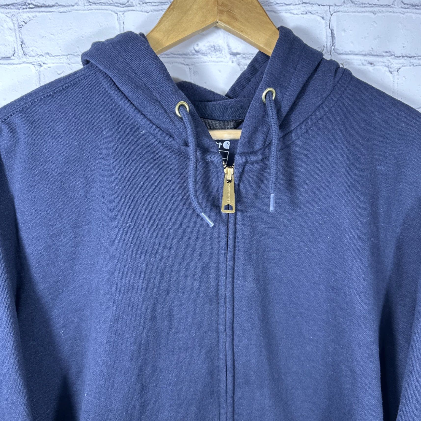 Carhartt VINTAGE Carhartt Hoodie Mens XXL Loose Fit Zip-Up Sweatshirt Navy Blue Carhartt Loose Fit K122 Mens Hoodie Full Zip Logo Navy Blue 2XL Size US XXL / EU 58 / 5 - 2 Thumbnail