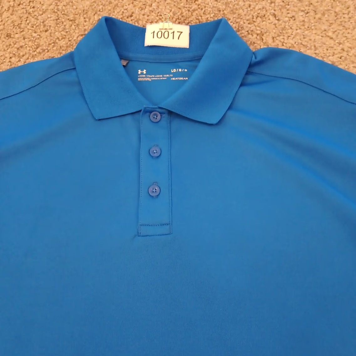 Under Armour Under Armour Polo Shirt Mens L Short Sleeve Solid Blue Shirt Size US L / EU 52-54 / 3 - 2 Thumbnail