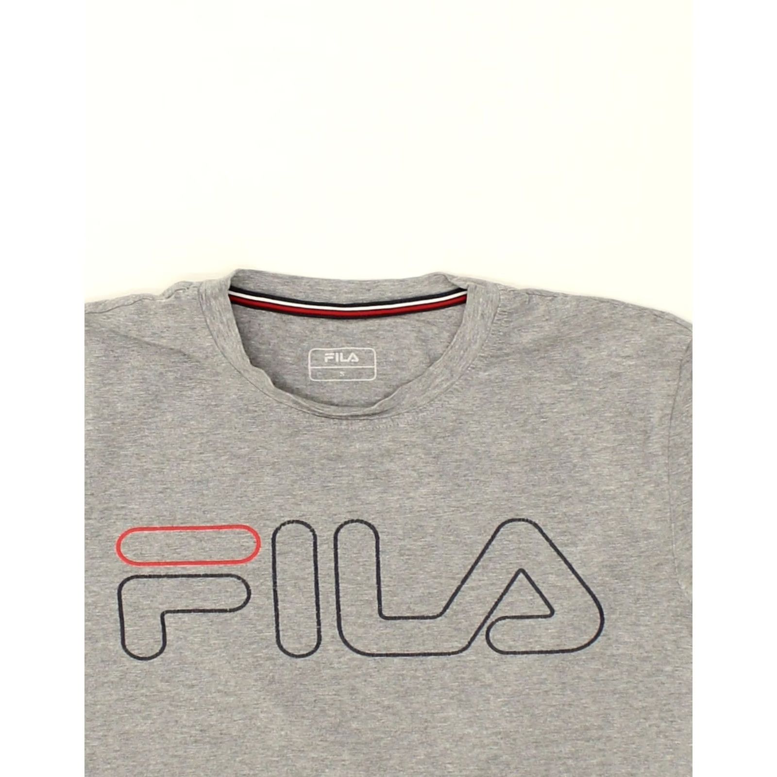 Fila FILA Mens Graphic T-Shirt Top Small Grey Cotton Size US S / EU 44-46 / 1 - 3 Thumbnail