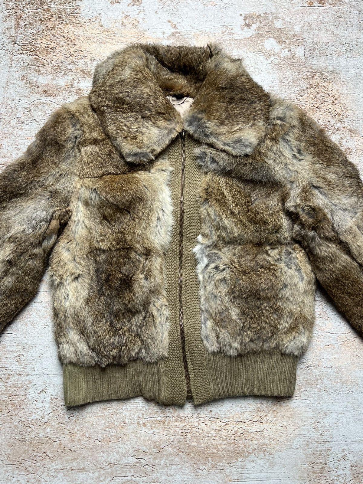Vintage Vintage 90s fur cropped bomber jacket Size S / US 4 / IT 40 - 3 Thumbnail