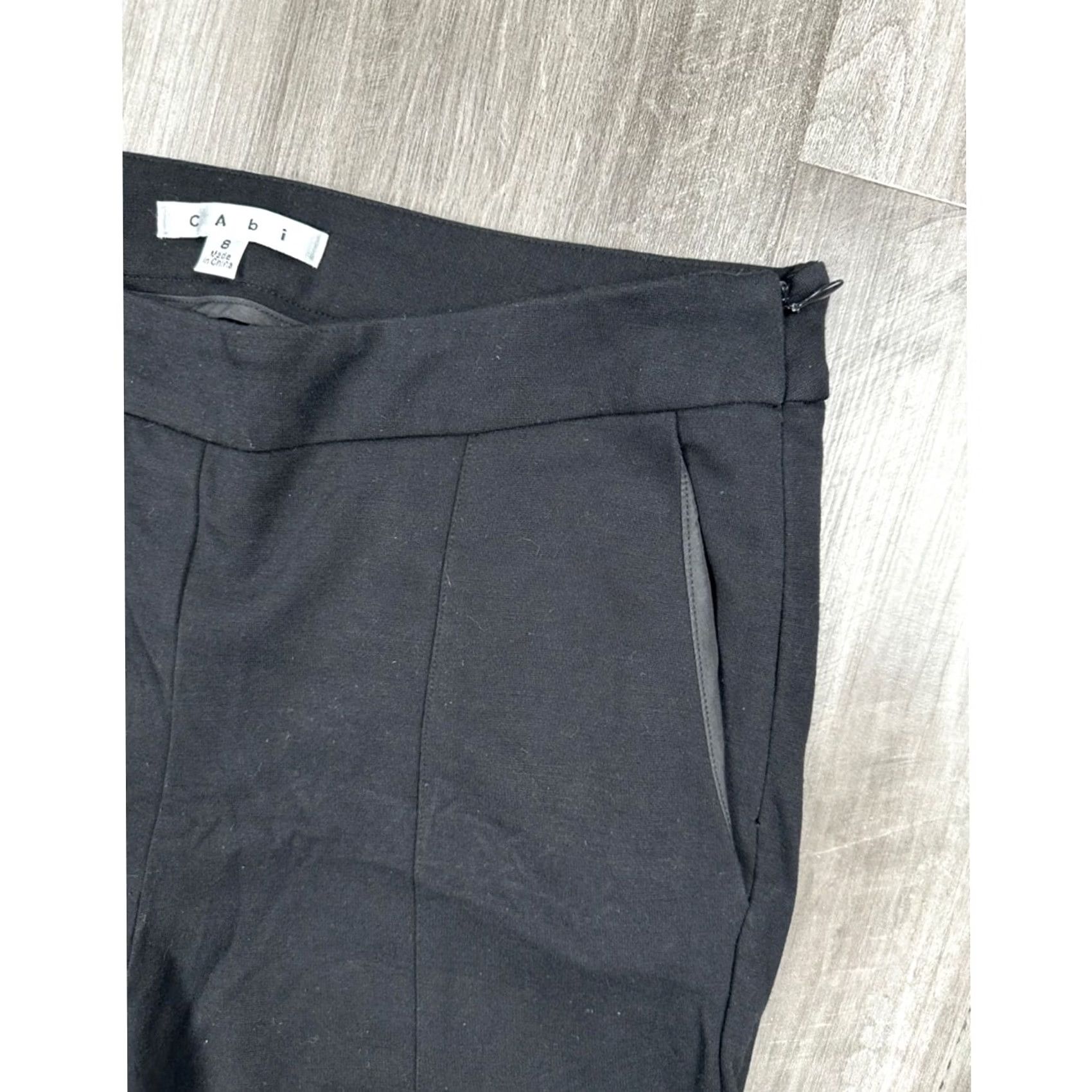 Vintage Cabi Audrey Front Seam Tapered Skinny Trouser Pants - 8 Black Dress Pants Women 8 Regular Size 30" / US 8 / IT 44 - 5 Thumbnail