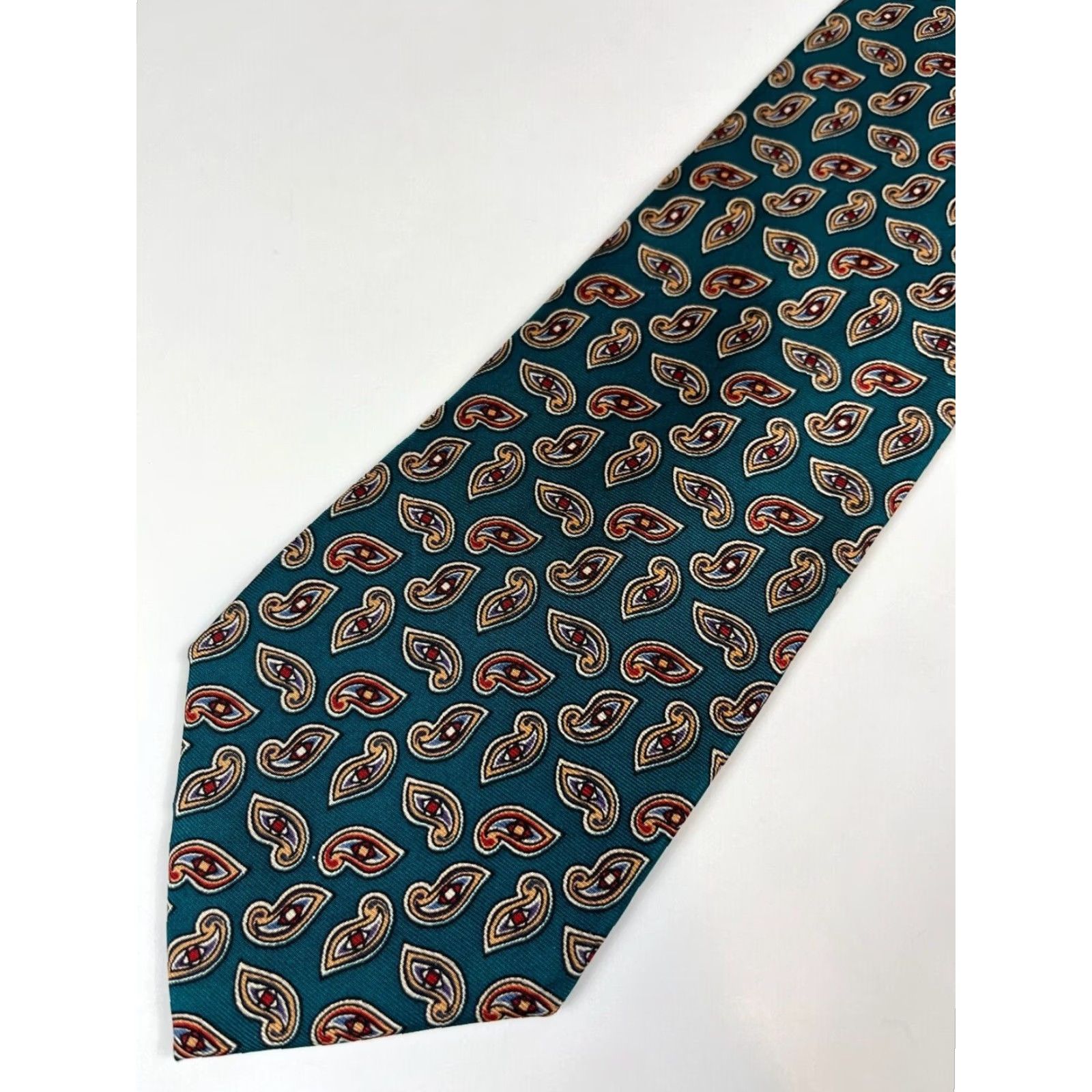 Brooks Brothers VINTAGE Brooks Brothers Silk Tie Paisley Men’s Tie Wide 3.75" Green 58.25" 100% Silk Satin USA Brand: Brooks Brothers Mens Size ONE SIZE - 5 Thumbnail