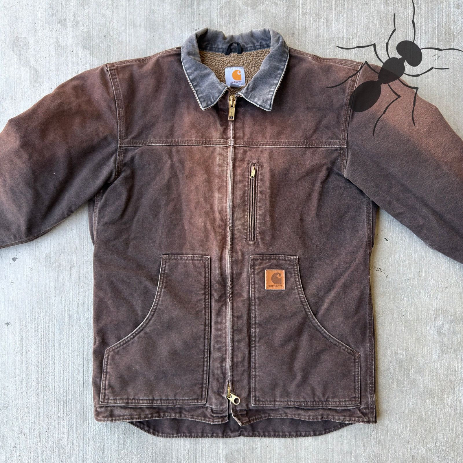 Carhartt × Vintage Carhartt C61 DKB brown chore work wear jacket Size US S / EU 44-46 / 1 - 3 Thumbnail