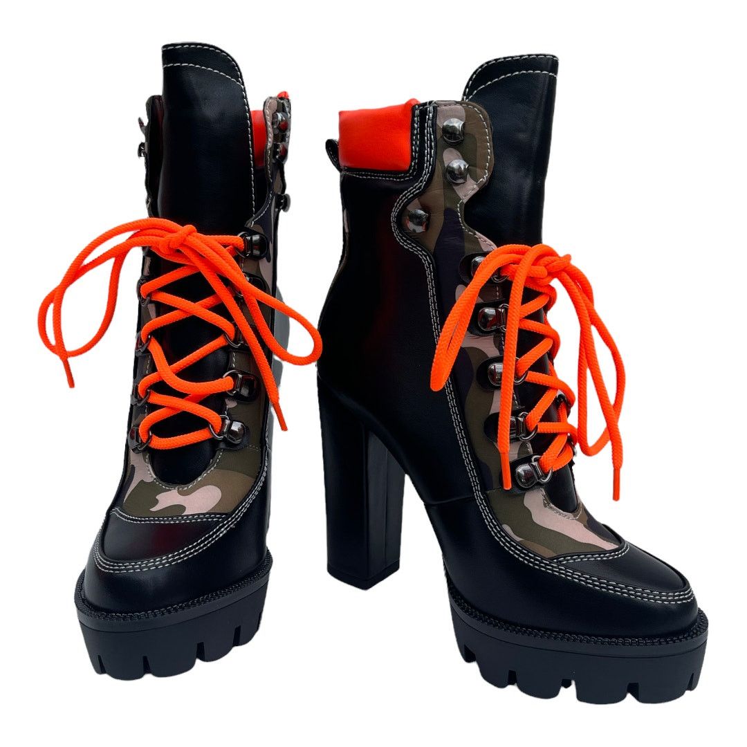 Azalea Azalea Wang Camouflage Lace Up Block Heeled Platform Boots 8 Size US 8 / IT 38 - 6 Thumbnail
