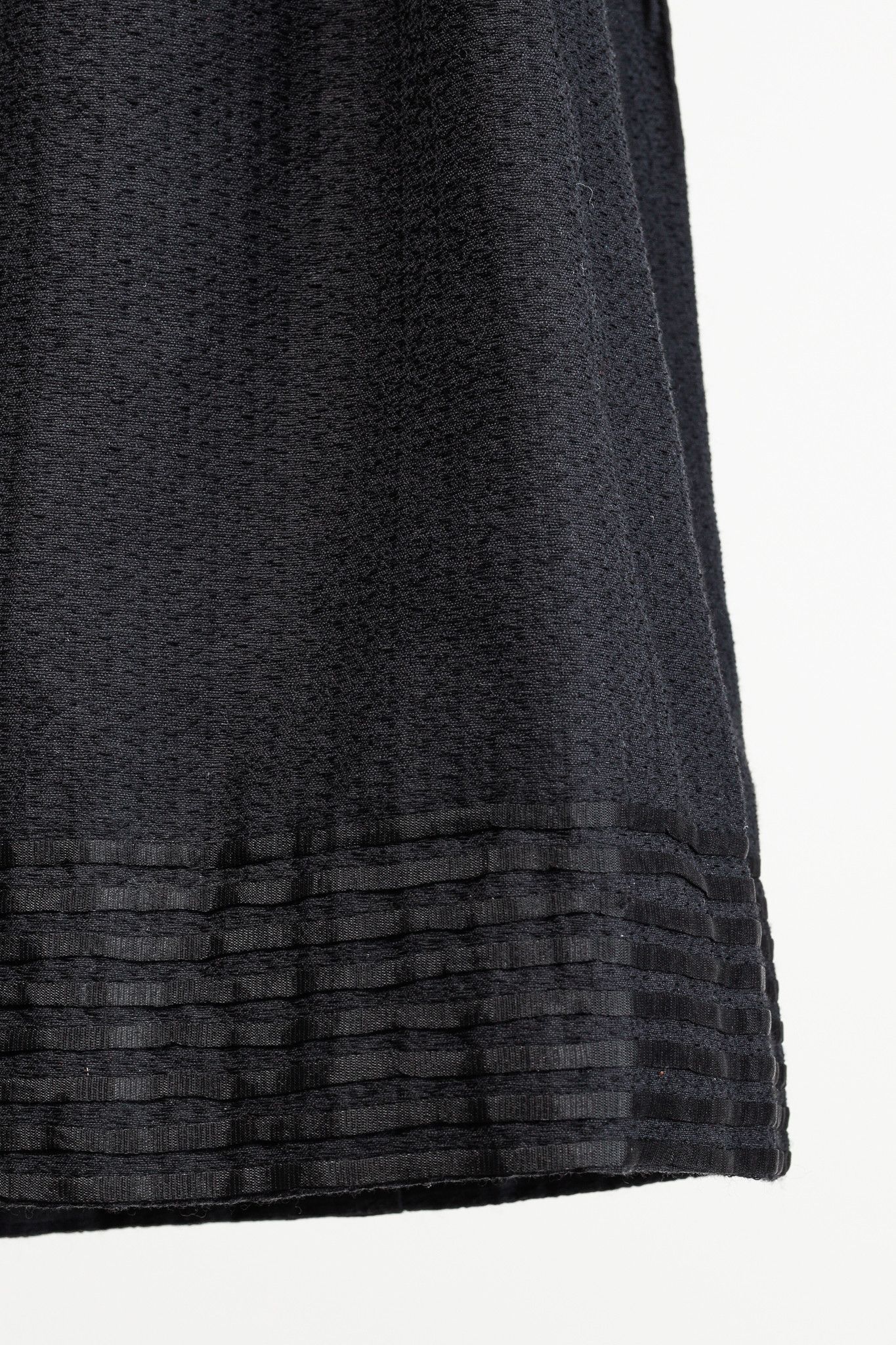 Annette Gortz Annette Gortz Folk Black Wool-Blend Shirred A-Line Skirt Size 31" - 6 Thumbnail