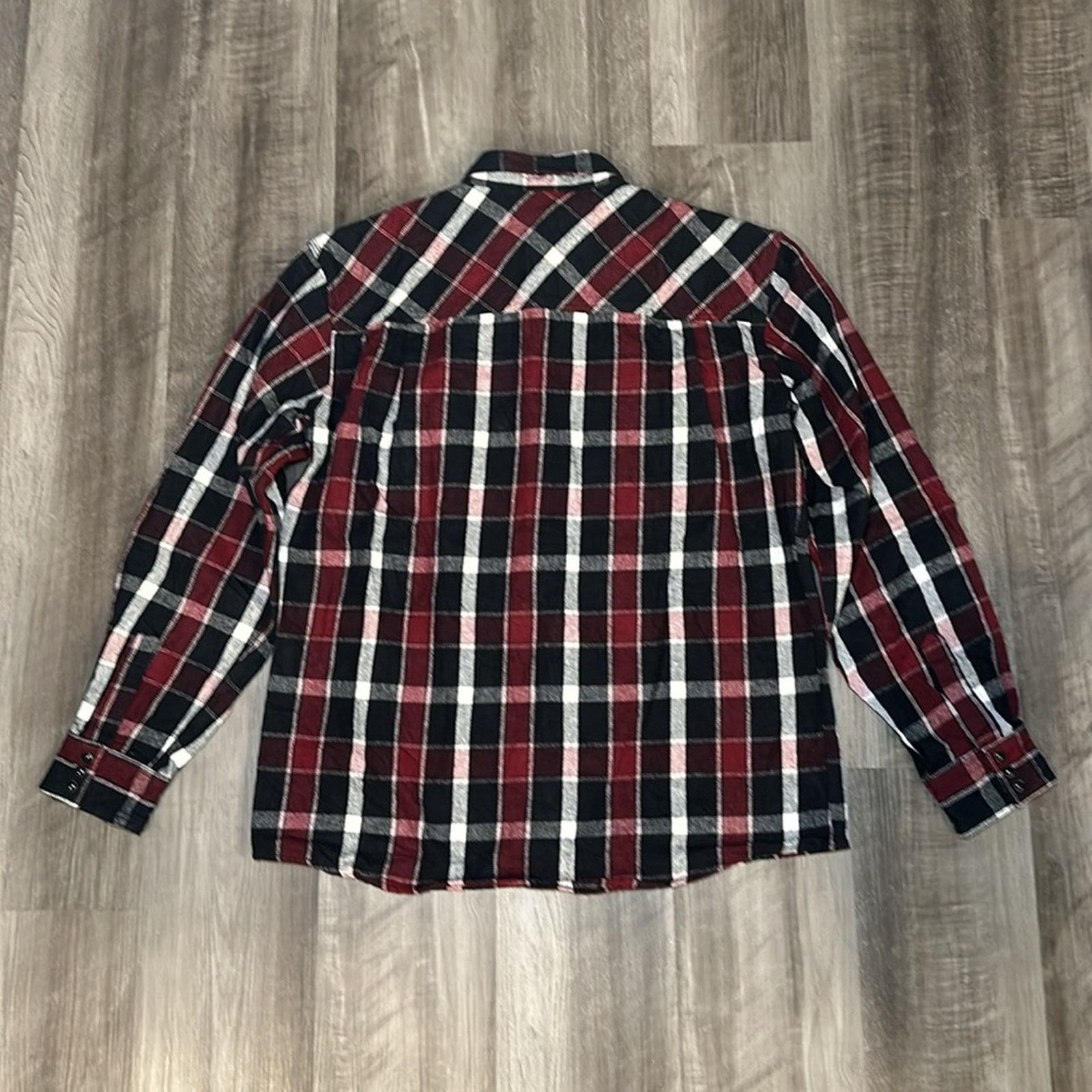 Other FiveBrother Flannel Long Sleeve Pearl Snap - Large Regular Size US L / EU 52-54 / 3 - 3 Thumbnail