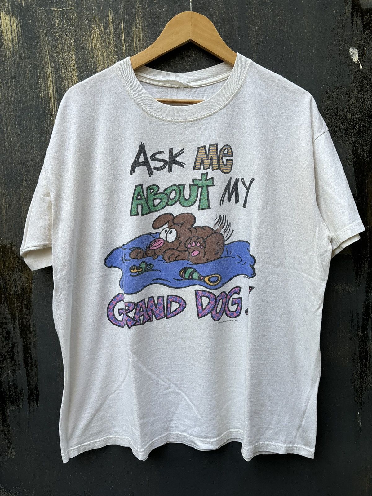 Vintage RARE! Vintage 90’s Art Cartoon Dog Graphic Size US XL / EU 56 / 4 - 2 Thumbnail