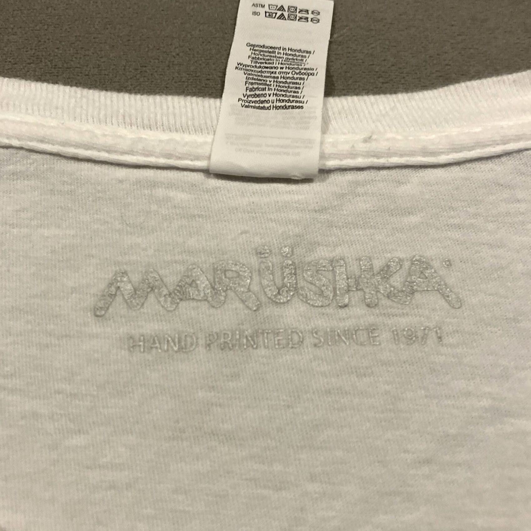 Vintage Marushka T-Shirt Women Short Sleeve Graphic Round Neck Medium White Beautiful Black Labrador Tunic M Size M / US 6-8 / IT 42-44 - 3 Thumbnail