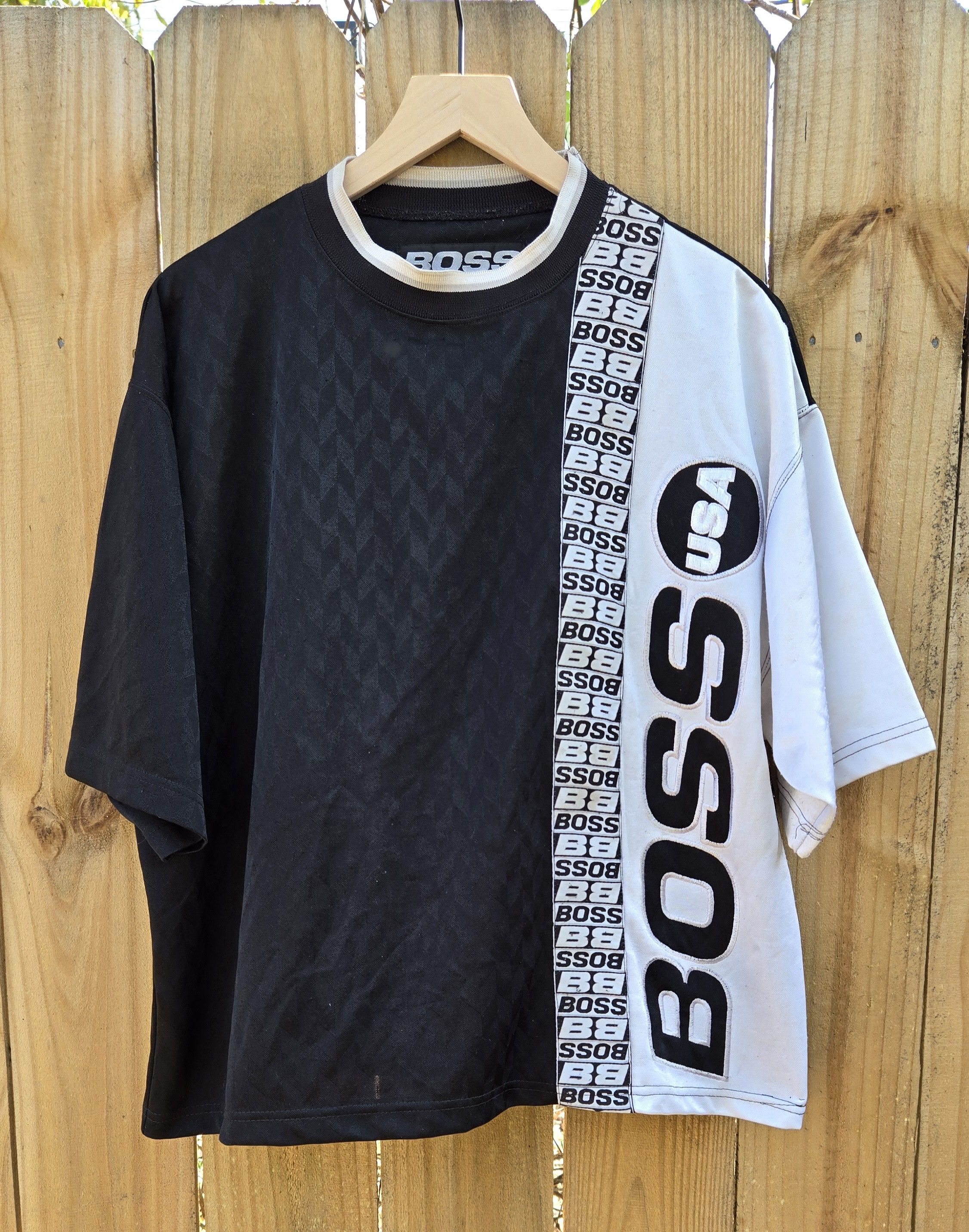 Vintage Vintage 90s Boss Jersey Shirt Size US XL / EU 56 / 4 - 1 Thumbnail