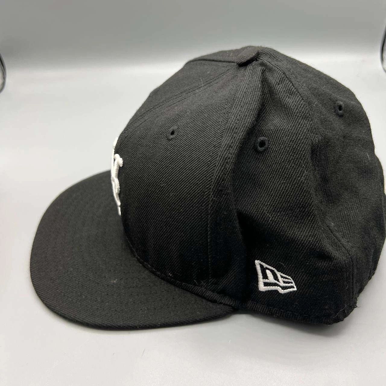 New Era New York Mets Hat Men 7 3/8 Black Embroidered Fitted Cap Size ONE SIZE - 3 Thumbnail