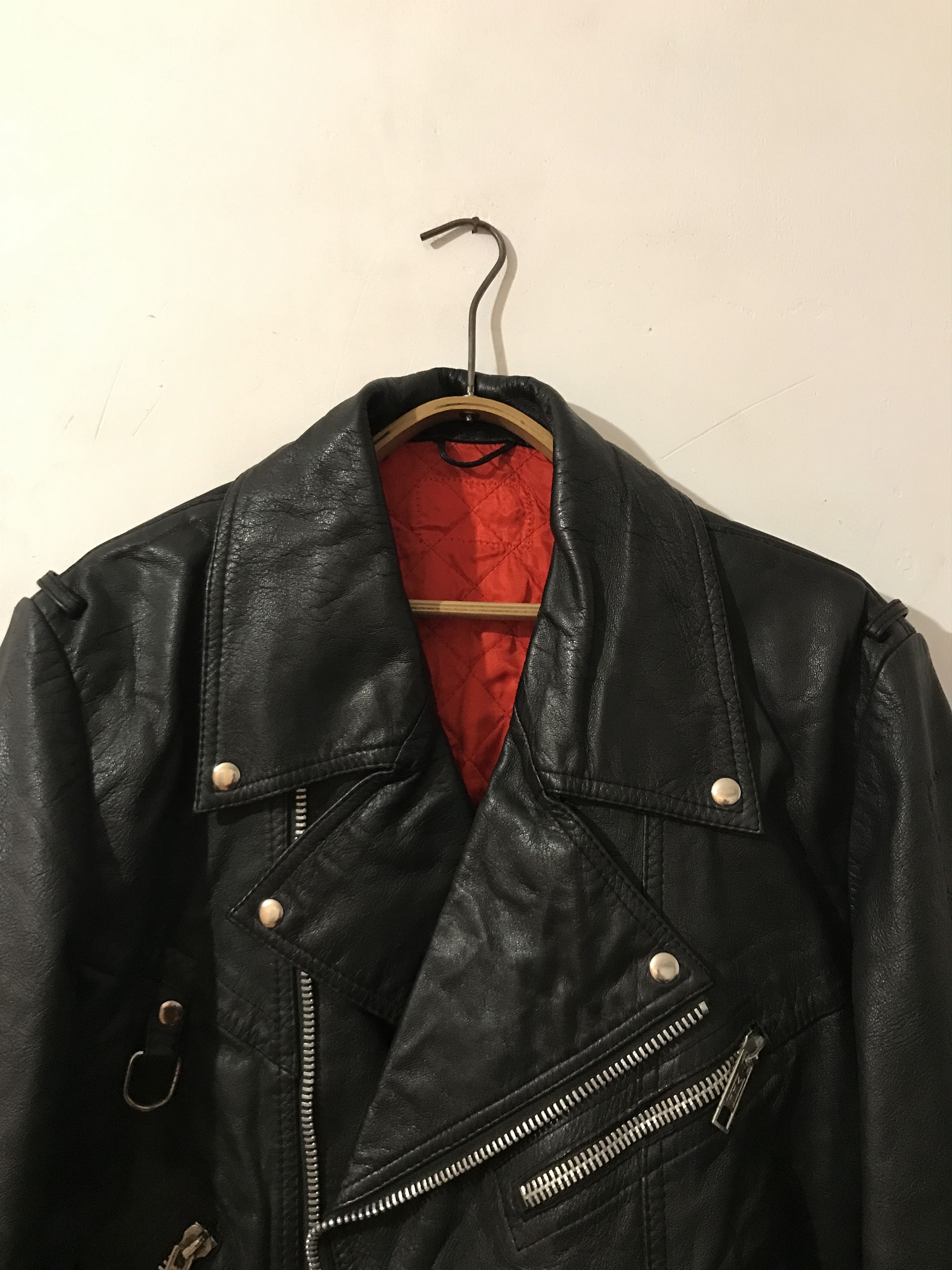 Vintage Vintage 80s Scandinavian DANISH Leather Biker Jacket L-XL Size US L / EU 52-54 / 3 - 2 Thumbnail