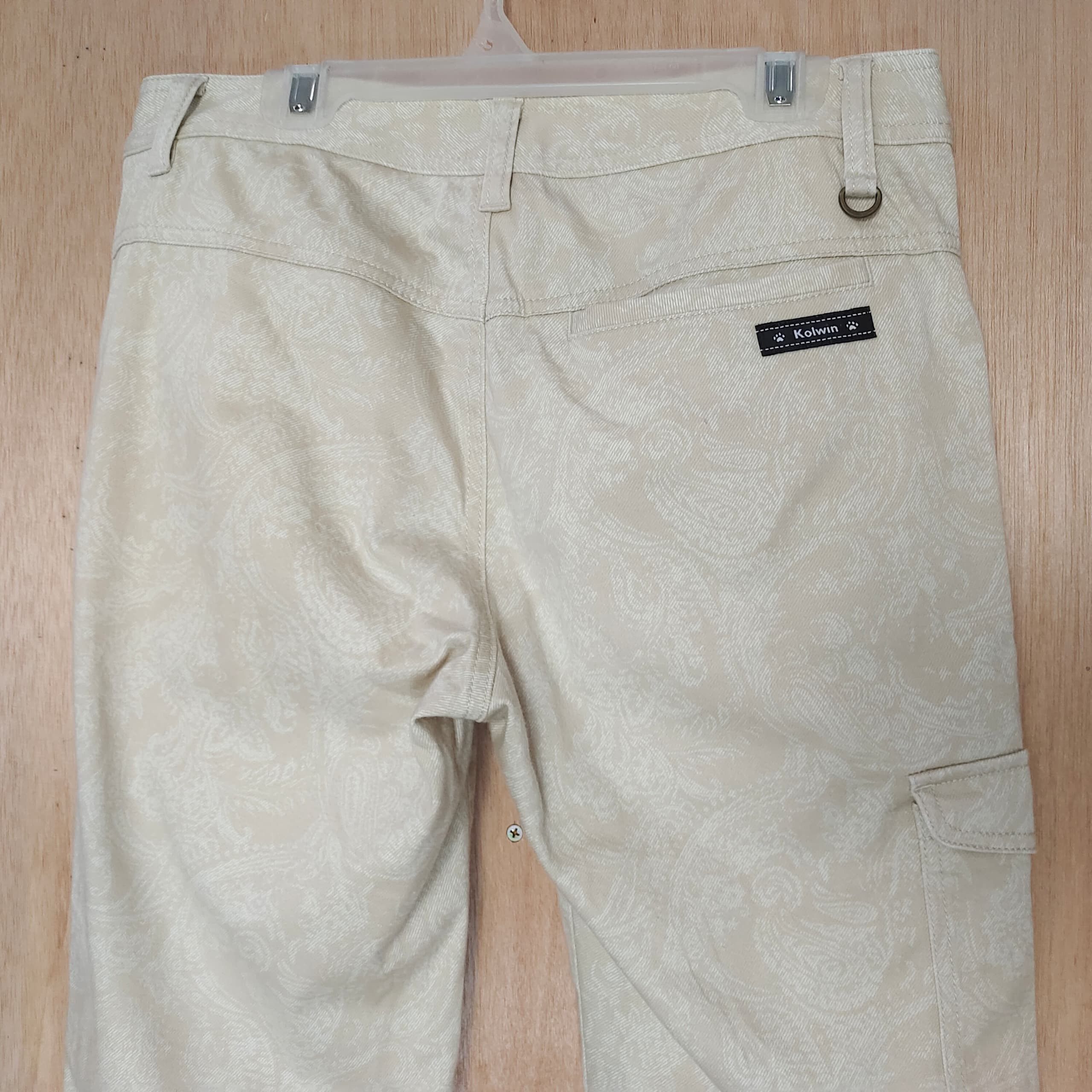 If Six Was Nine KOLWIN PAISLEY SINGLE SIDE POCKET BOOT CUT SOFT COTTON PANTS Size US 29 - 4 Thumbnail