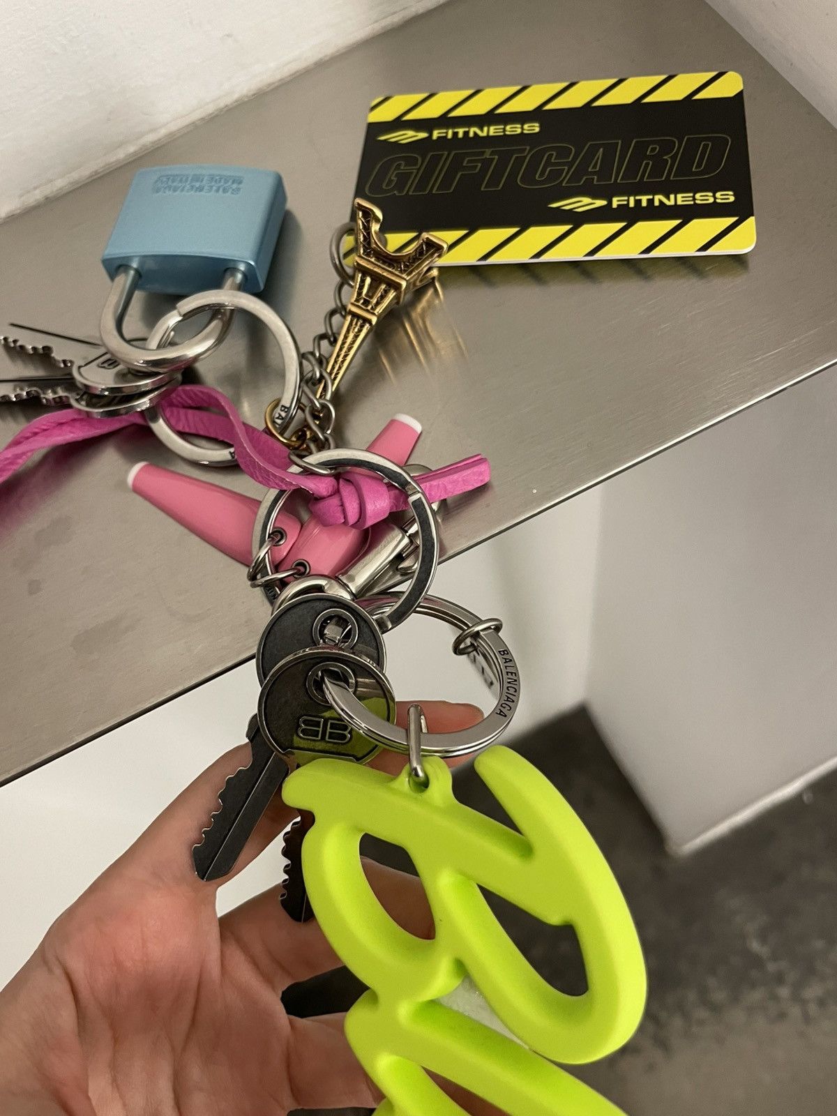 Balenciaga Medium subway mirror keyring Size ONE SIZE - 4 Thumbnail