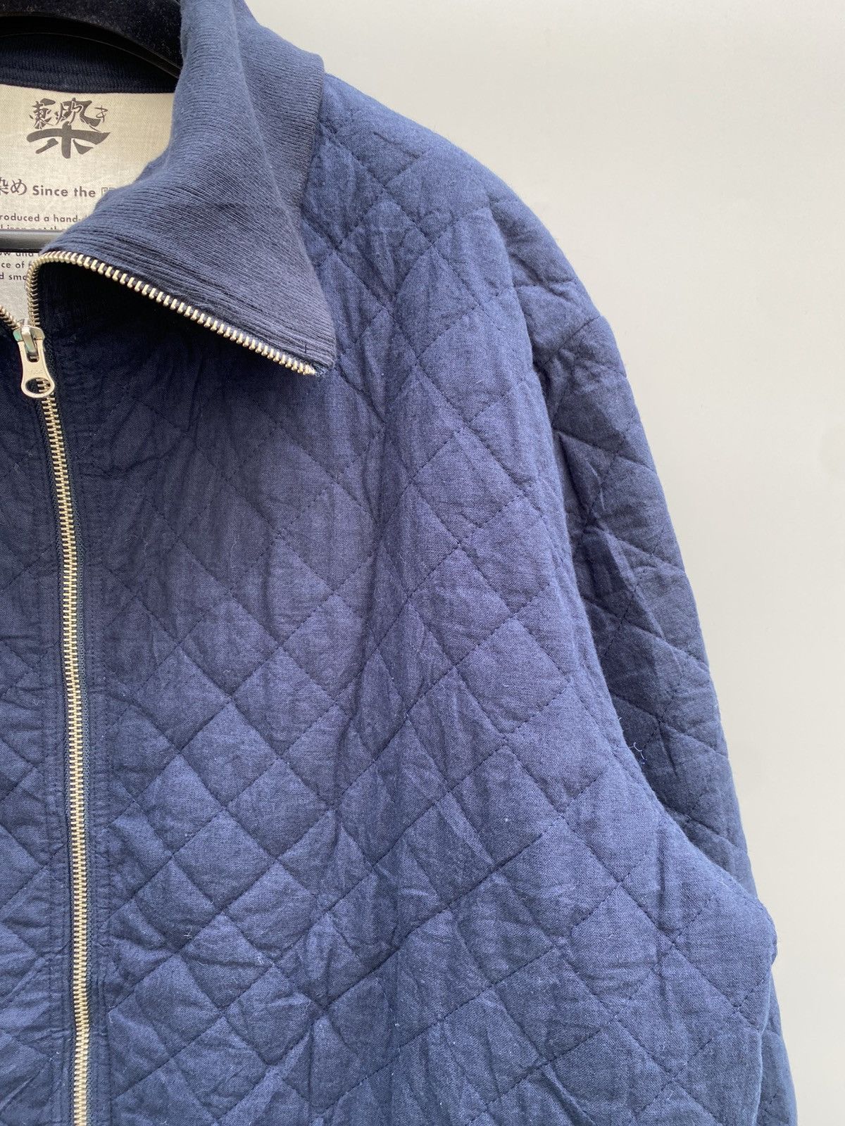 Japanese Brand Rehacer- Hand-Dyed Indigo Quilted Jacket Size US L / EU 52-54 / 3 - 7 Thumbnail