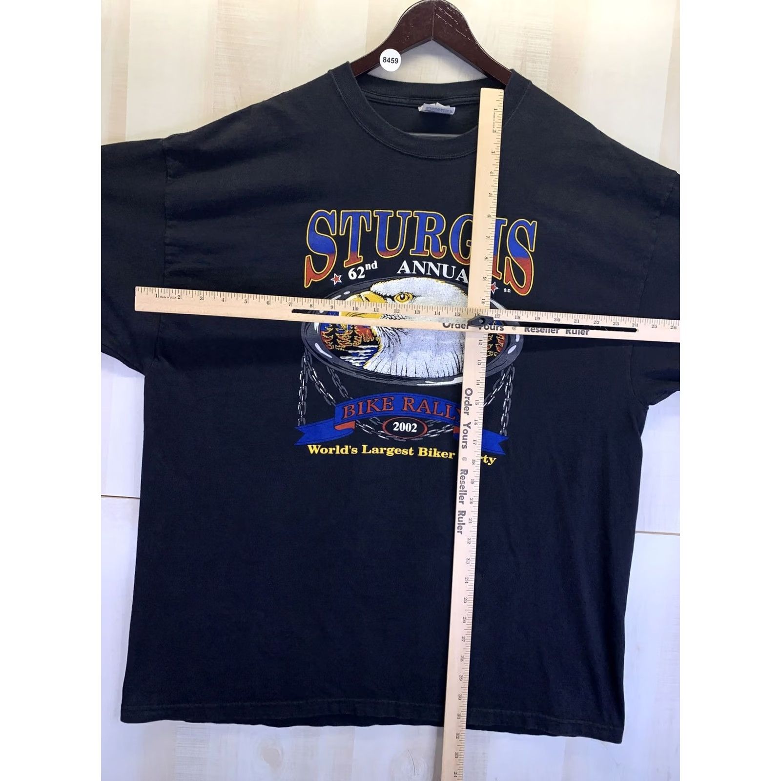 Hanes VINTAGE 2002 Sturgis Bike Rally 62nd Annual Mens Graphic Shirt 2XL Hanes Graphic Tee Black Short Sleeve Size US XXL / EU 58 / 5 - 5 Thumbnail