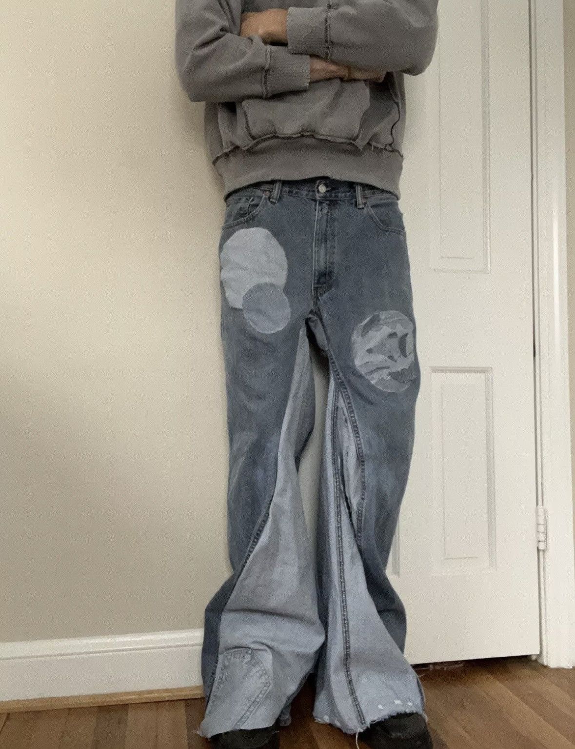 Japanese Brand Custom "Fish Tank" Denim Jeans 1 of 1 Size US 32 / EU 48 - 4 Thumbnail