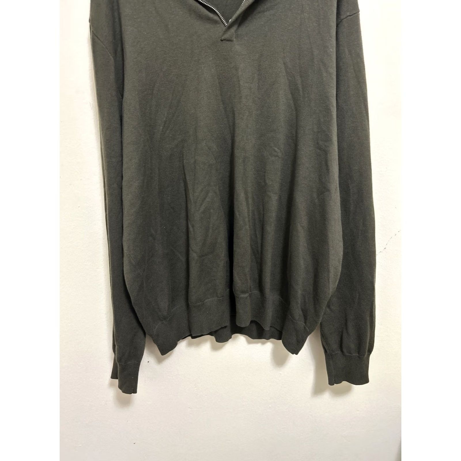 Polo Ralph Lauren Polo Ralph Lauren Mens Sweater XL Cashmere Cotton 1/4 Zip Green Pullover Size US XL / EU 56 / 4 - 3 Thumbnail