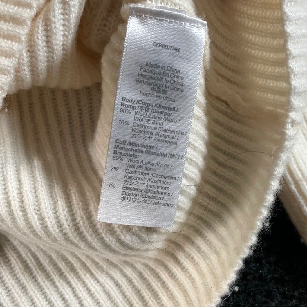 Madewell Madewell Cream Ribbed Knit Square Neckline Sweater Women M Size M / US 6-8 / IT 42-44 - 4 Thumbnail