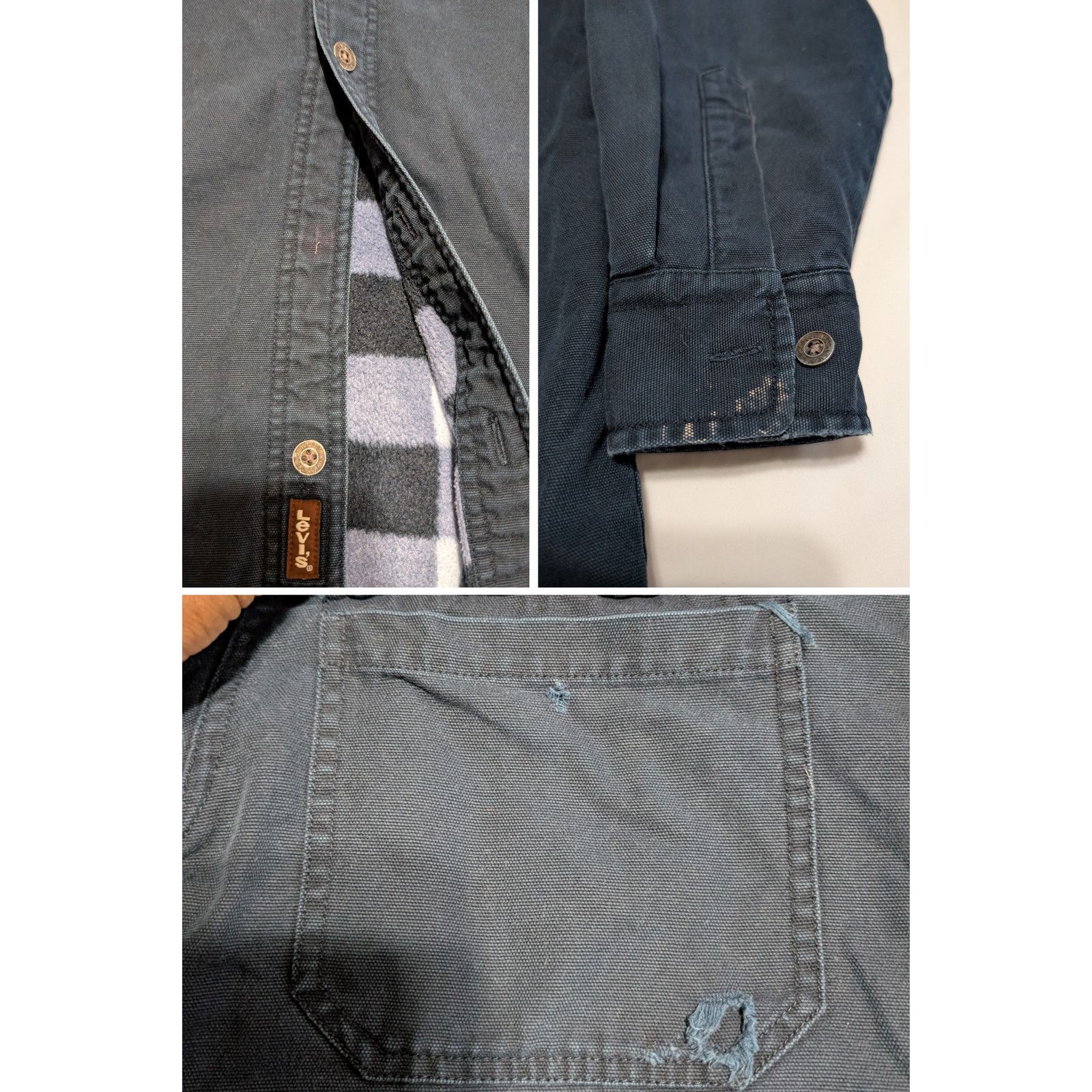 Levi's Levi Strauss & Co Heavy Weight Lined Flannel Button Shirt Size US M / EU 48-50 / 2 - 7 Thumbnail
