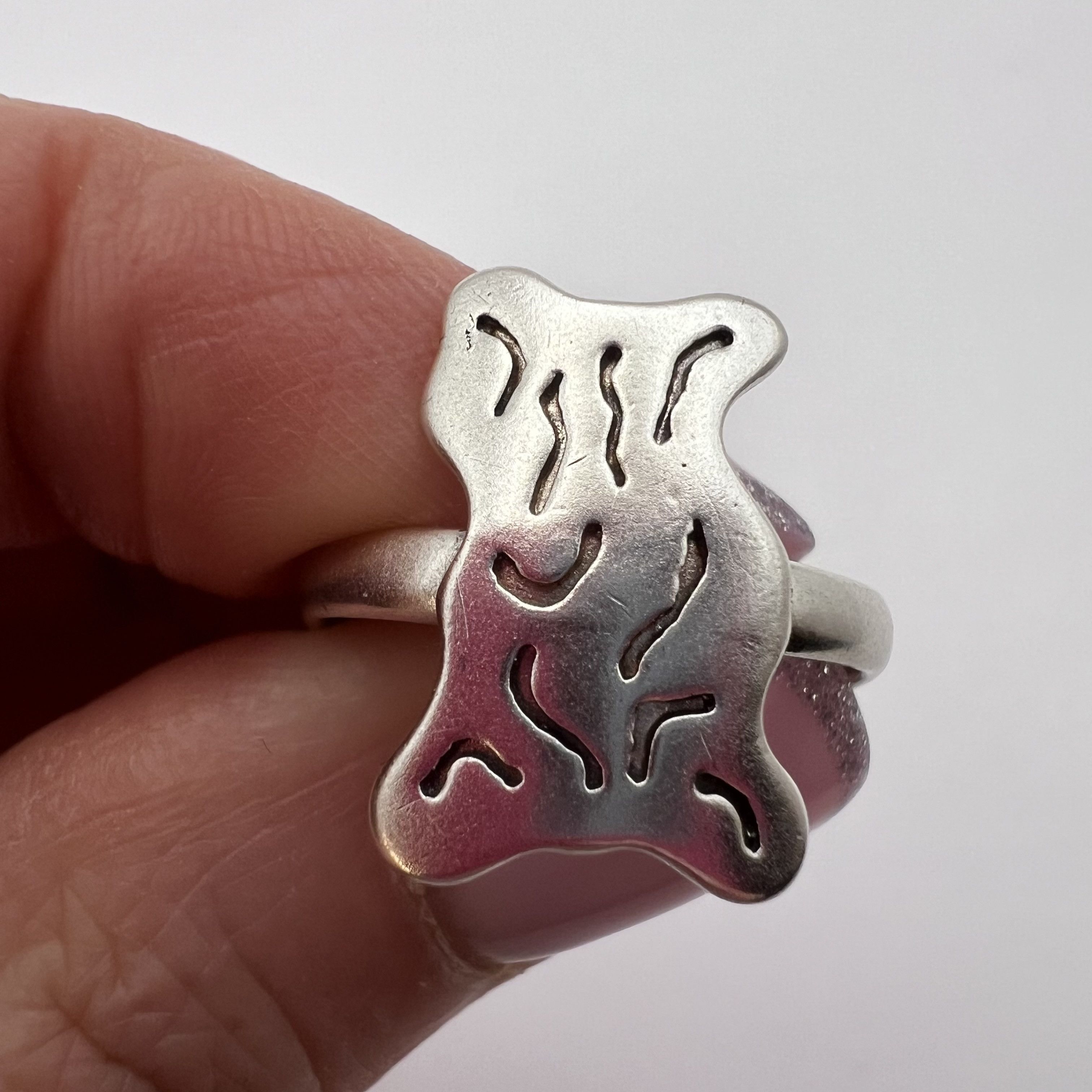 Vintage Vintage Used USSR Ring Sterling Silver 925 Jewelry Size 9 US Size ONE SIZE - 5 Thumbnail