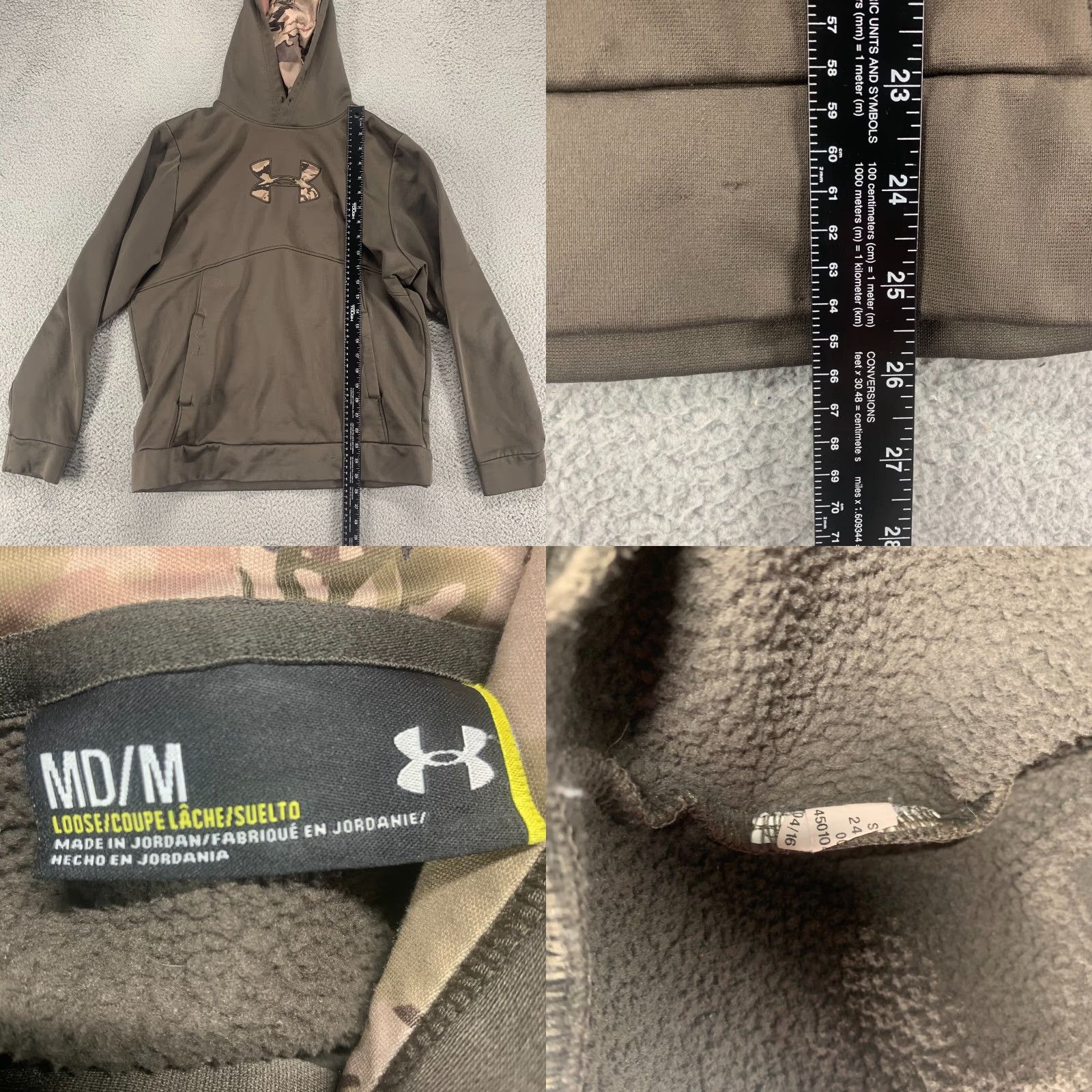Under Armour Under Armour Hoodie Mens Medium Gray Pullover Pocket Sweatshirt Active Logo Size US M / EU 48-50 / 2 - 8 Thumbnail
