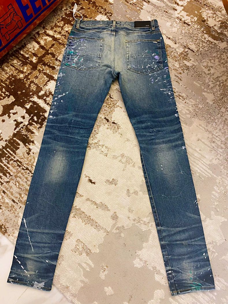 Amiri Amiri 19 new style full ink wash distressed blue jeans Size US 34 / EU 50 - 2 Thumbnail