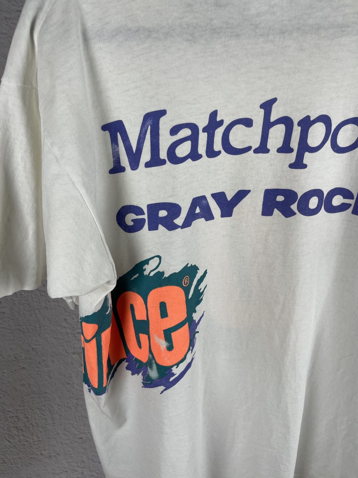 Fruit Of The Loom FOTL Prince Gray rocks matchpoint made in Canada vintage tee Size US L / EU 52-54 / 3 - 15 Thumbnail