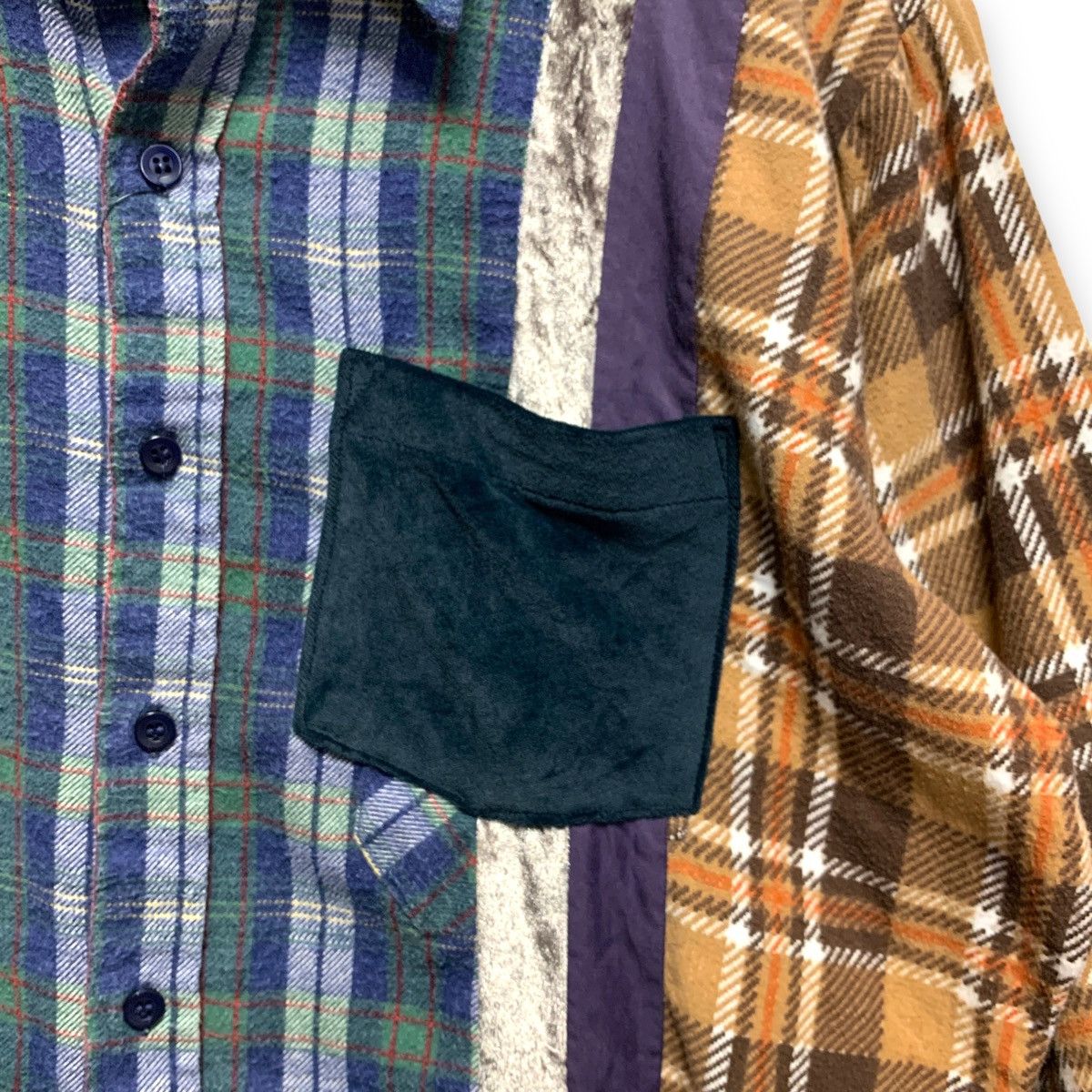 Needles NEEDLES REBUILD 7 CUT OVERSIZED FLANNEL SHIRT remake Size US M / EU 48-50 / 2 - 4 Thumbnail
