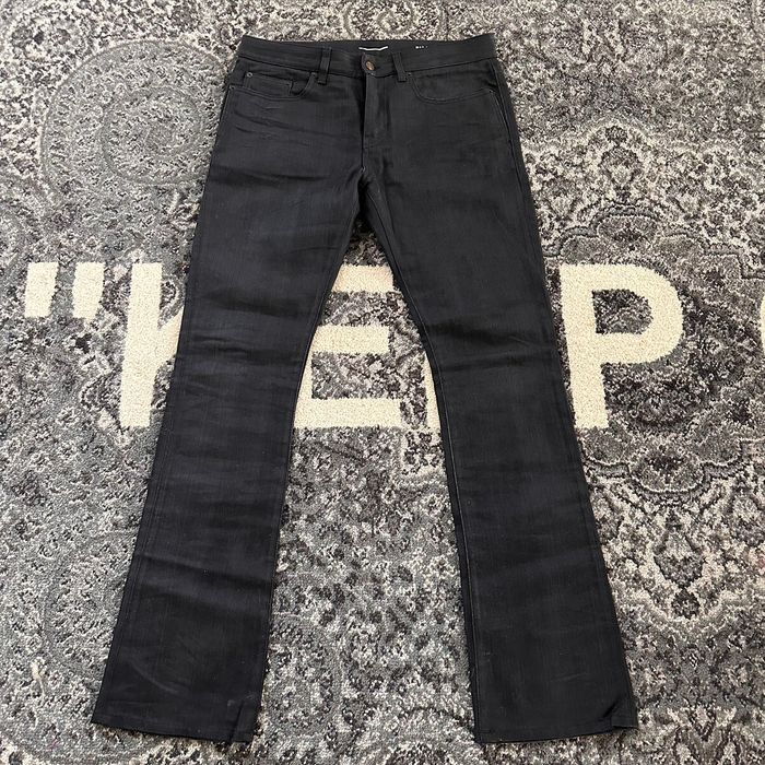 Saint Laurent Paris D17 Bootcut Raw Denim Jeans Grailed 8165