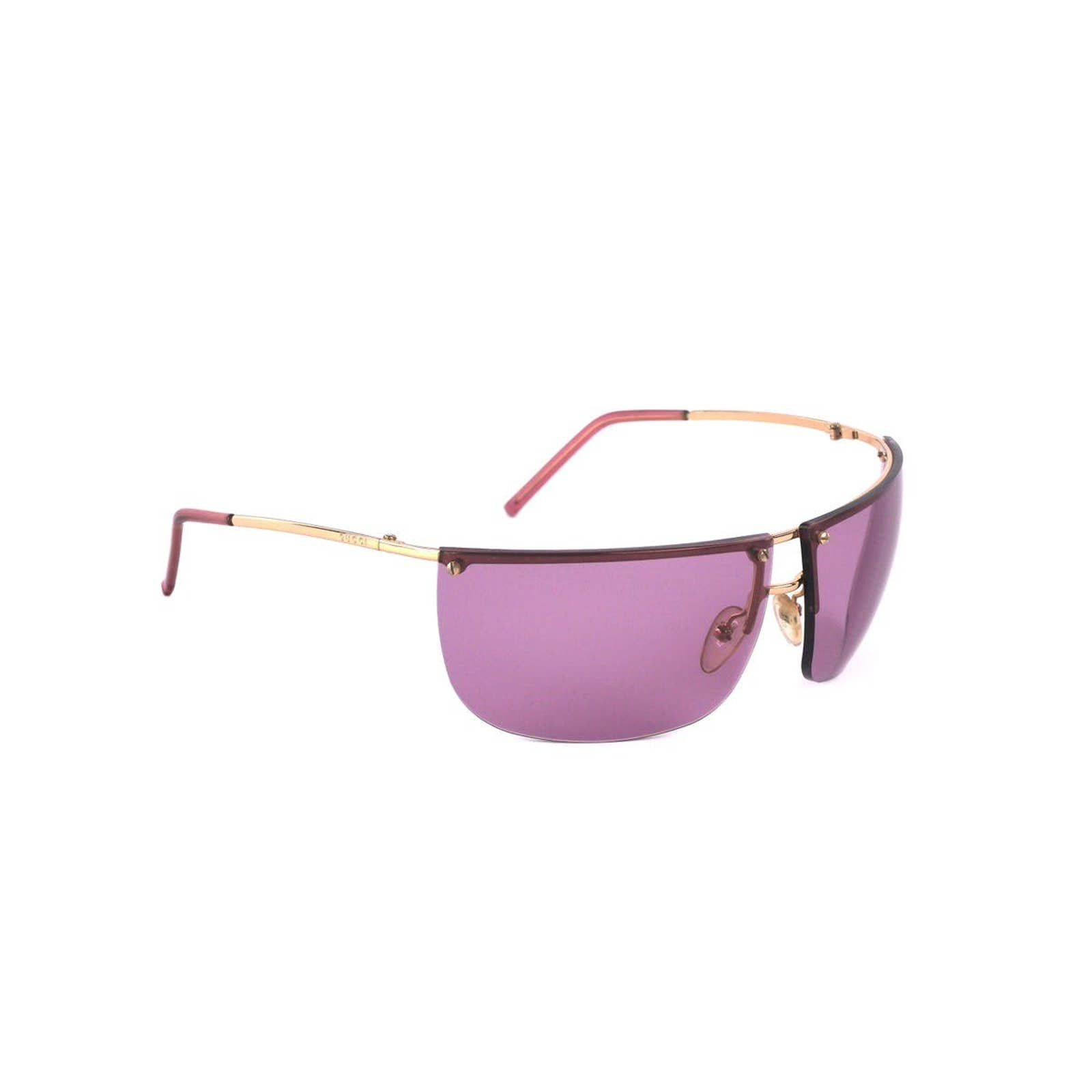 image of Gucci Fall 2000 By Tom Ford Rimless Gold Pink Sunglasses, Men's