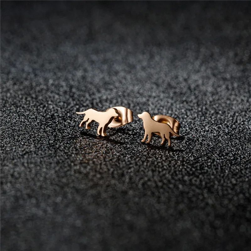 Jewelry Dog Mini Stud Earrings Charm Earring Gift Size ONE SIZE - 2 Thumbnail