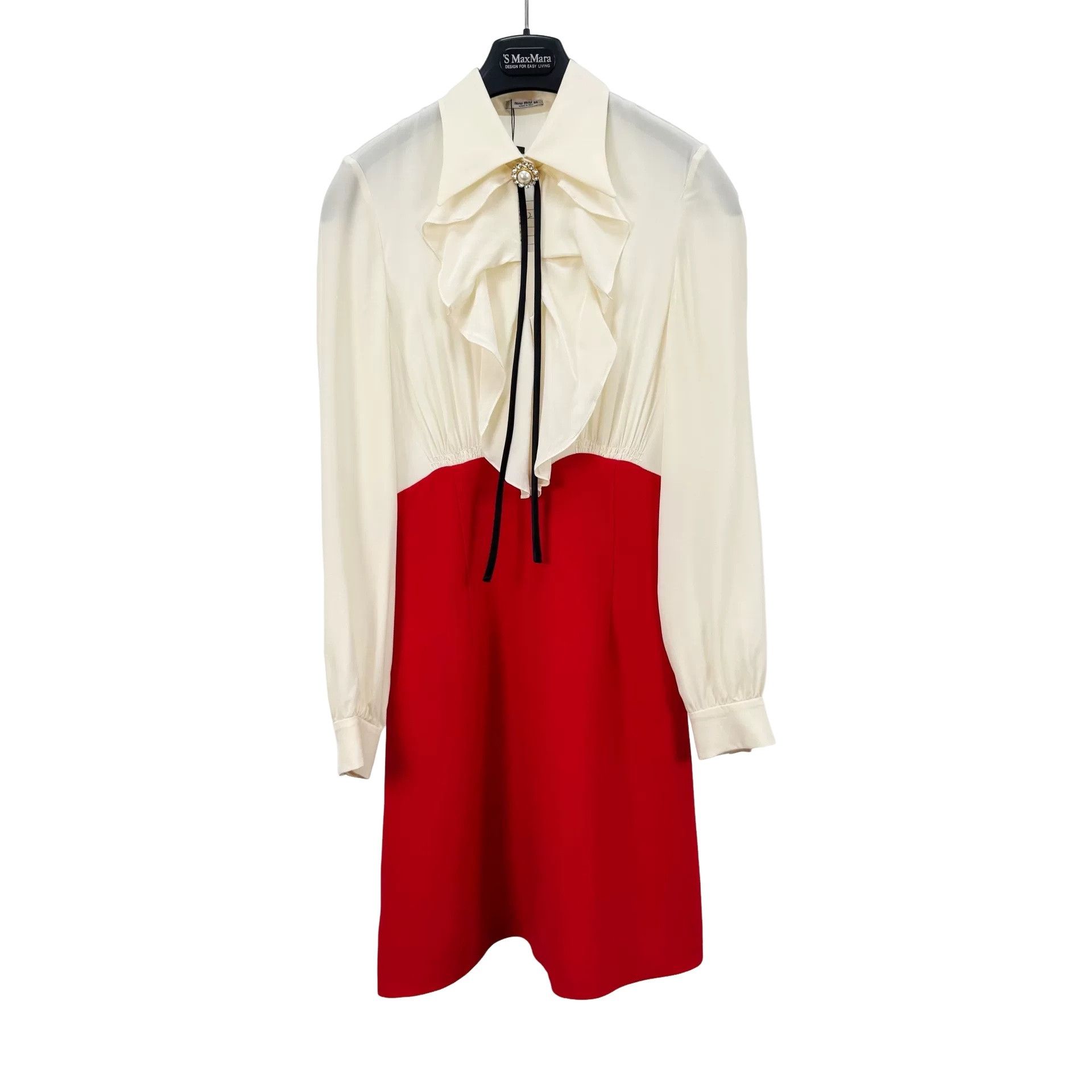 Miu Miu Miu Miu Jeweled Ruffle Mini Dress IT 36 Size XS / US 0-2 / IT 36-38 - 1 Thumbnail