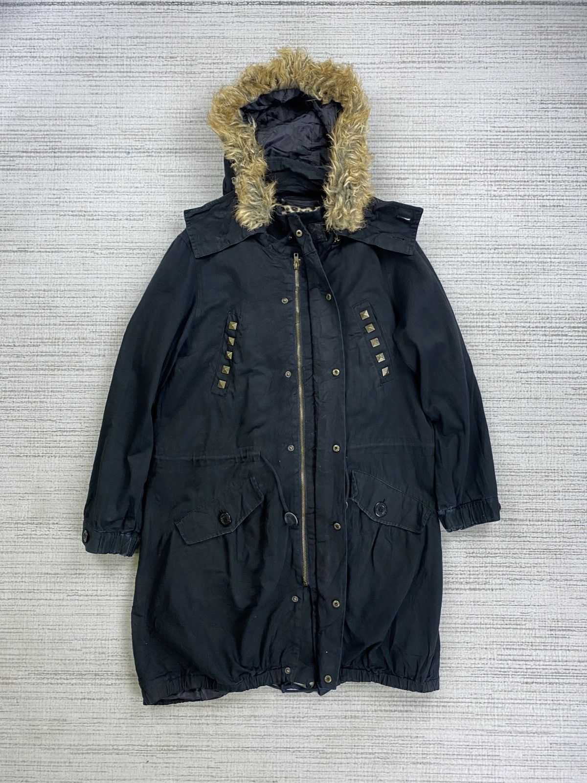 If Six Was Nine Vtg World Wide Love Gothic Style Faux Fur Hoodie Jacket Size US M / EU 48-50 / 2 - 6 Thumbnail