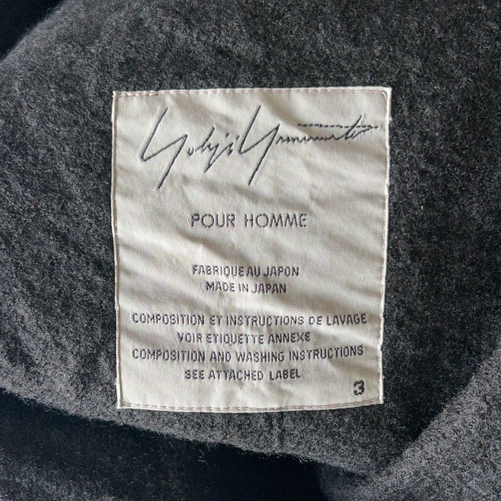 Yohji Yamamoto Yohji Yamamoto 12AW Men's Felted Wool Black Blazer Size US L / EU 52-54 / 3 - 5 Thumbnail