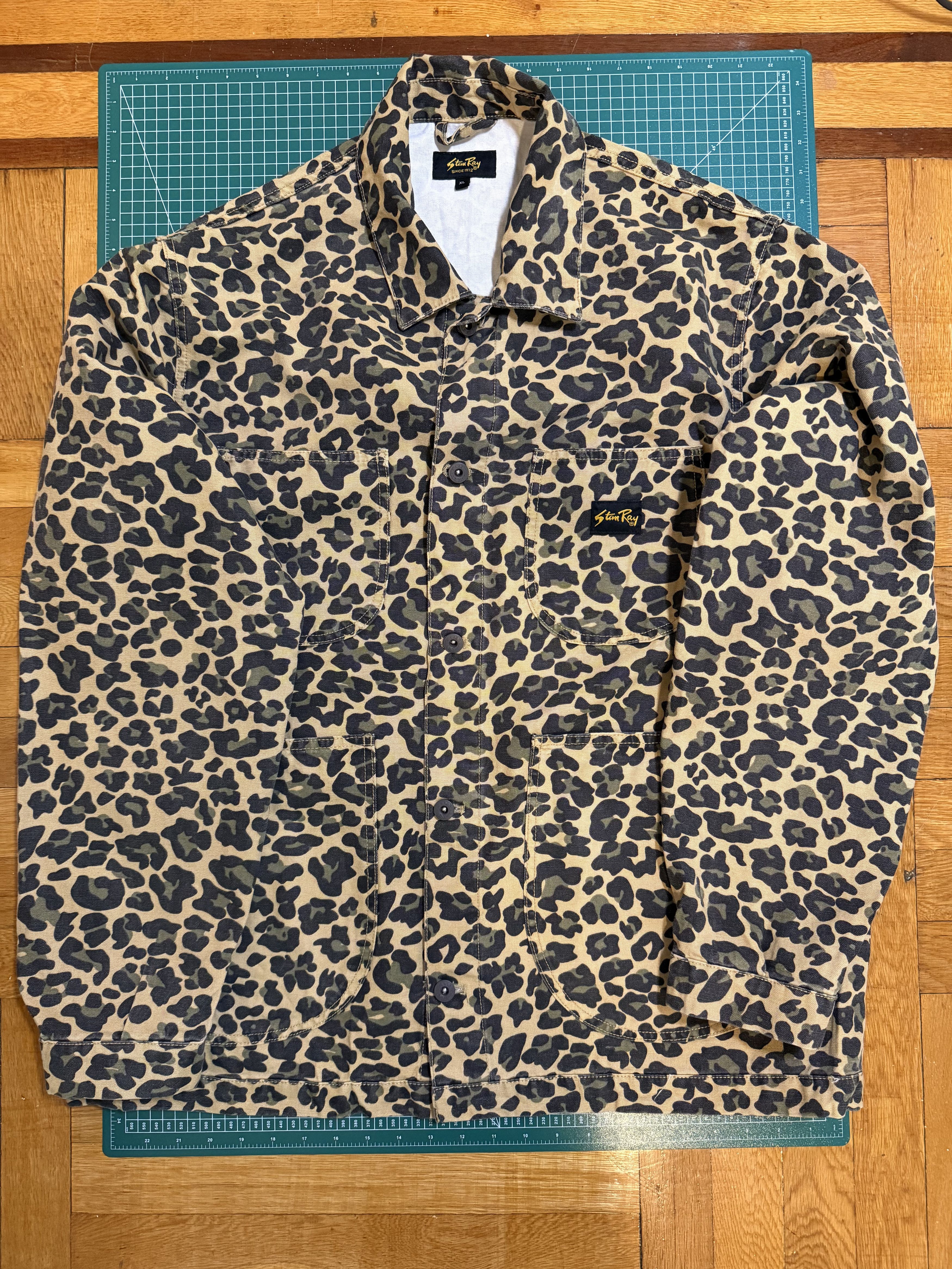 Stan Ray Stan Ray Coverall Jacket Leopard Camo Duck Size US XL / EU 56 / 4 - 1 Thumbnail