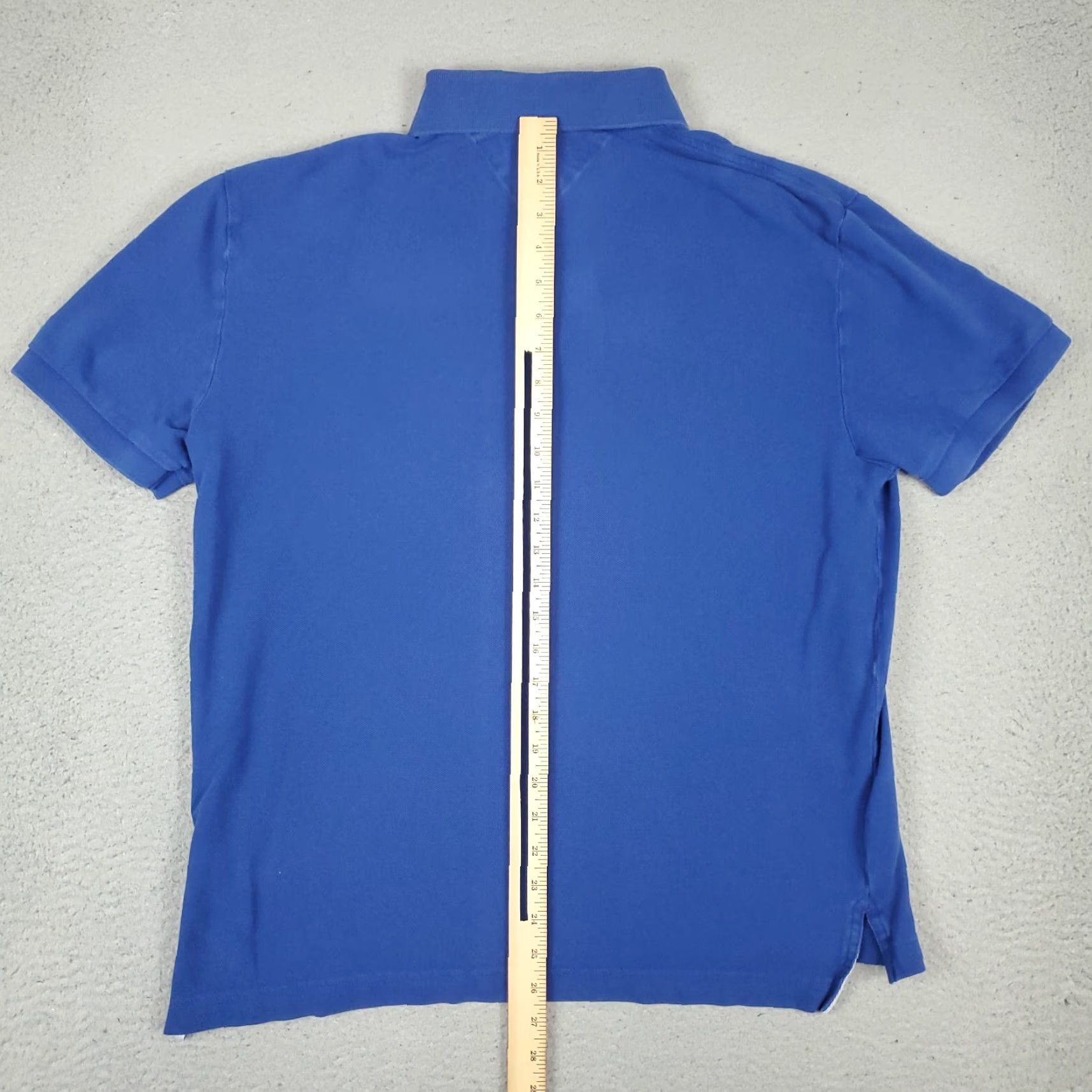 Tommy Hilfiger Tommy Hilfiger Classic Fit Solid Blue Polo Shirt Adult Large Short Sleeve Mens Size US L / EU 52-54 / 3 - 5 Thumbnail