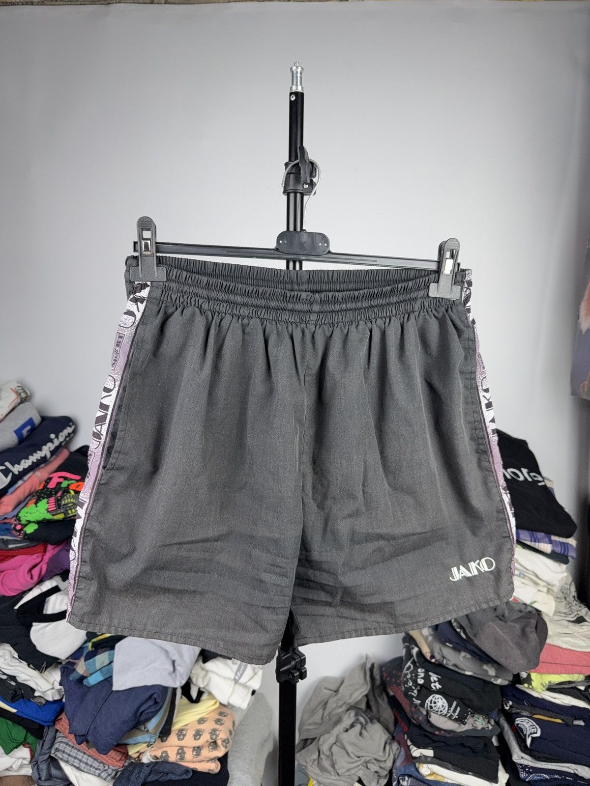 Vintage 90s Retro JAKO Sport Logo Tape Soccer Training Shorts S-M sz Size US 33 - 1 Thumbnail