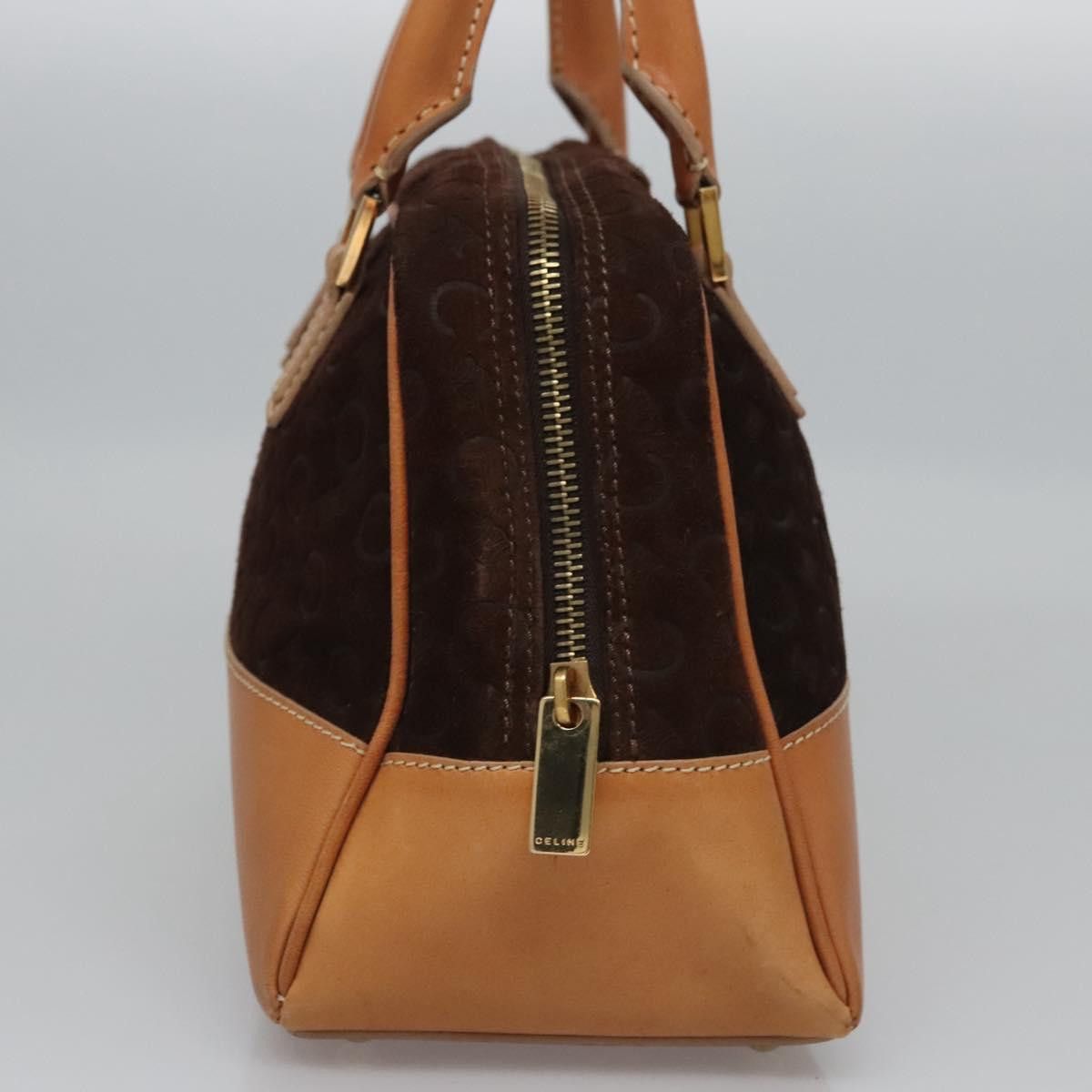 Celine CELINE C Macadam Canvas Hand Bag Brown Gold Size ONE SIZE - 5 Thumbnail
