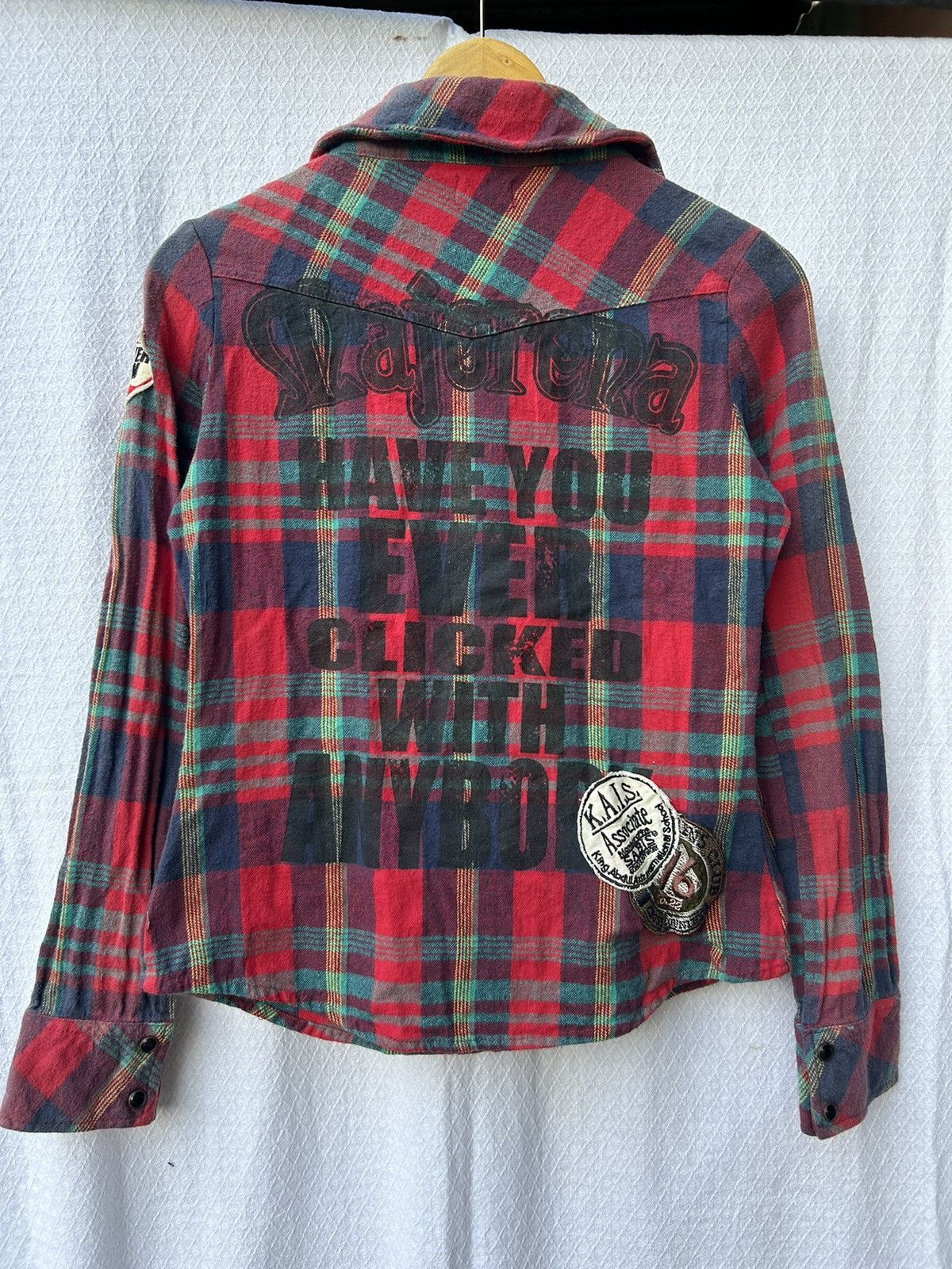 If Six Was Nine × Japanese Brand × Le Grande Bleu (L.G.B.) Japanese plaid poem majorena shirt lgb ifsixwasnine style Size US S / EU 44-46 / 1 - 1 Thumbnail