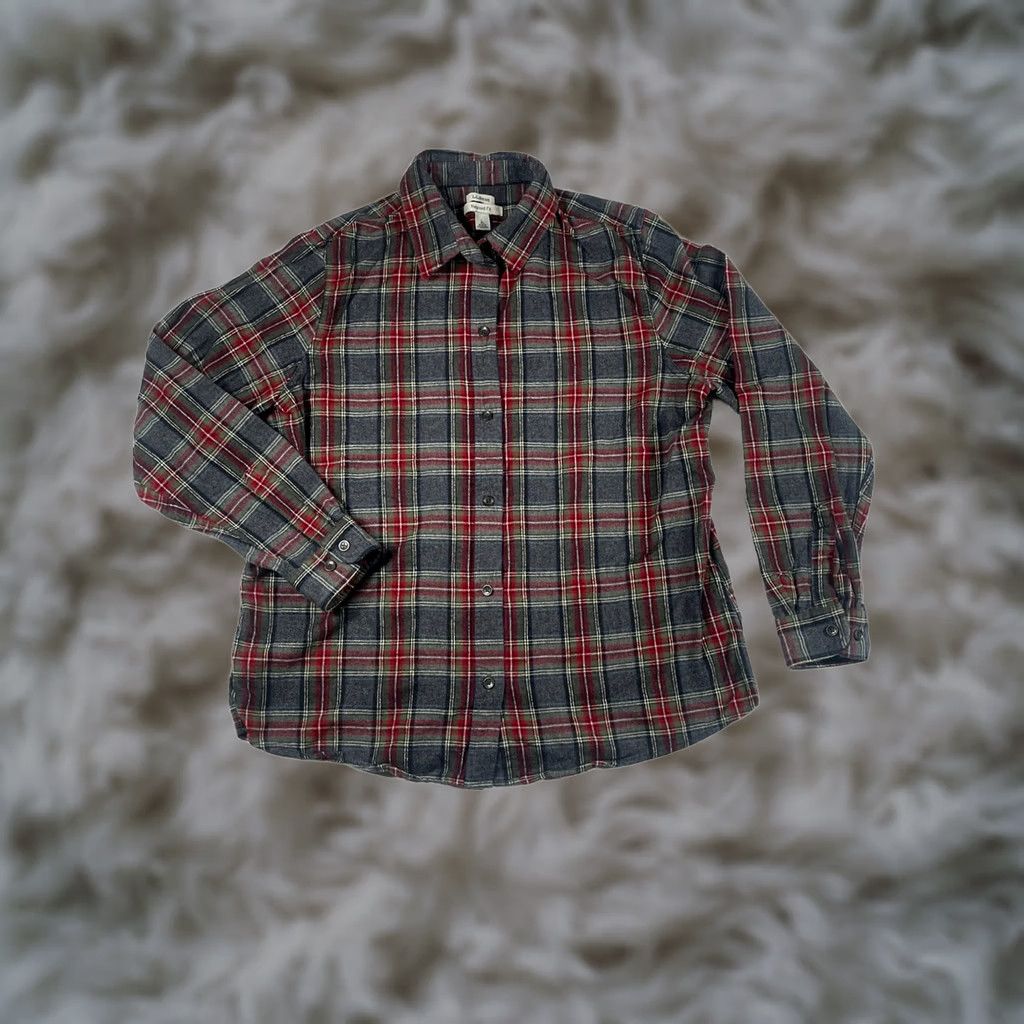 Vintage LL Bean Shirt Mens L Large Plaid Flannel Long Sleeve Button Down Relaxed Fit Size US L / EU 52-54 / 3 - 1 Thumbnail