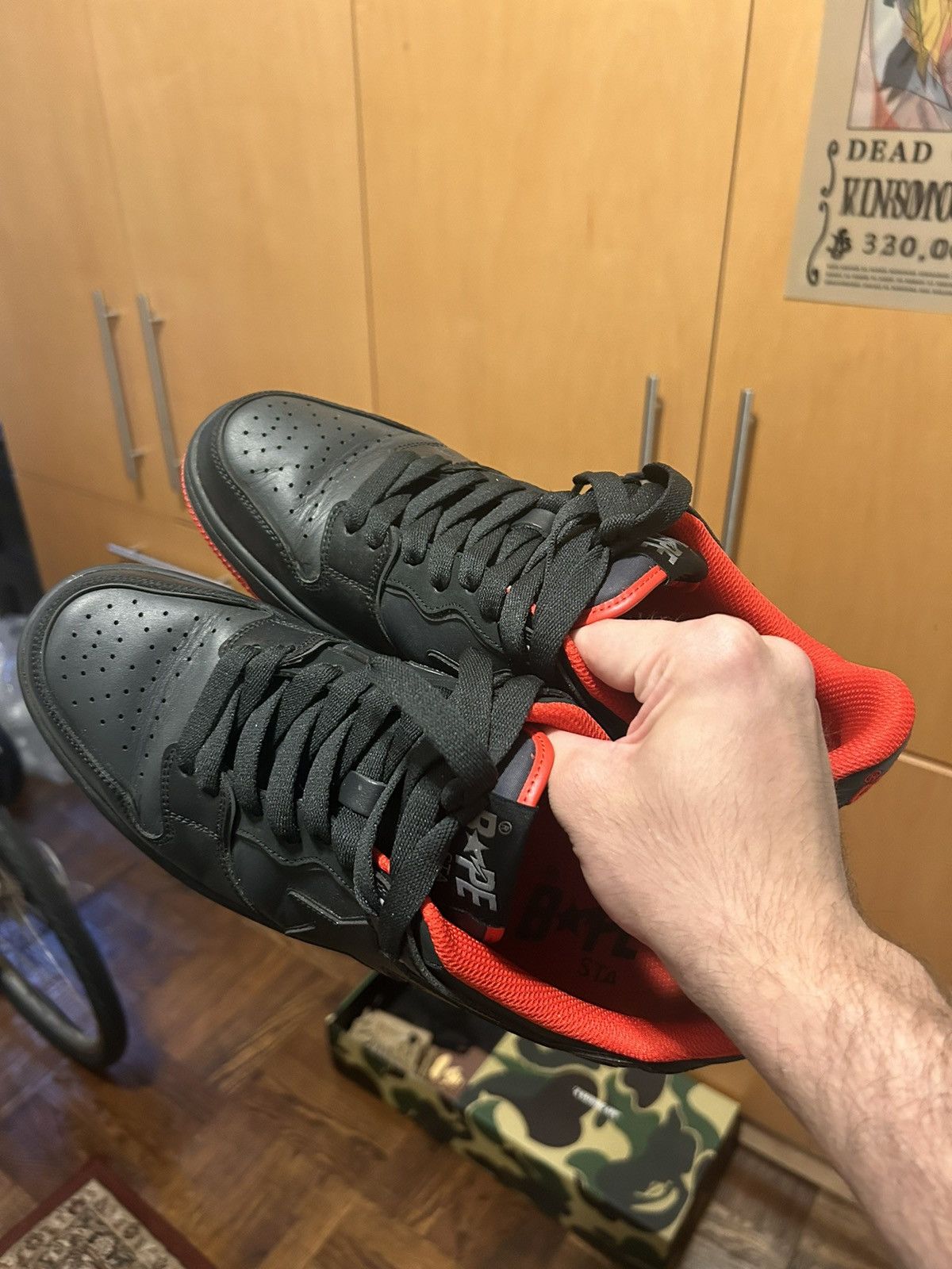 Bape Bape Sk8 Sta #4 Gray Red Size US 11 / EU 44 - 2 Thumbnail
