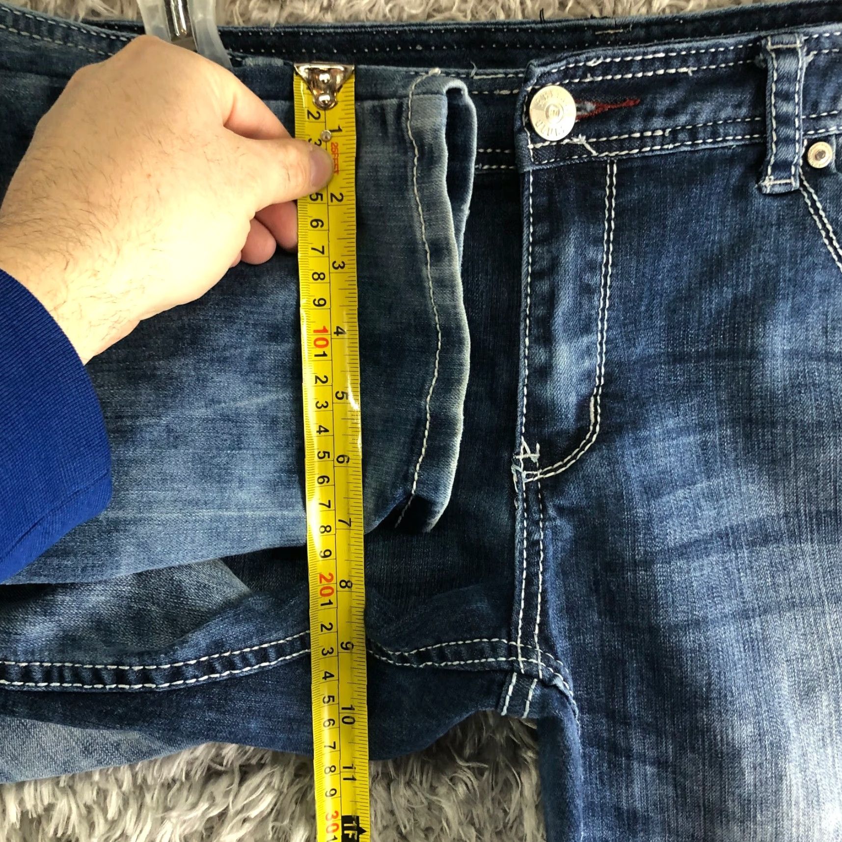 Rhythm Rhythm in Blues Jeans Women's Crop Mid Rise Blue Denim 33x26 Regular Inseam 26in Cotton Size 24" / US 00 / IT 34 - 4 Thumbnail