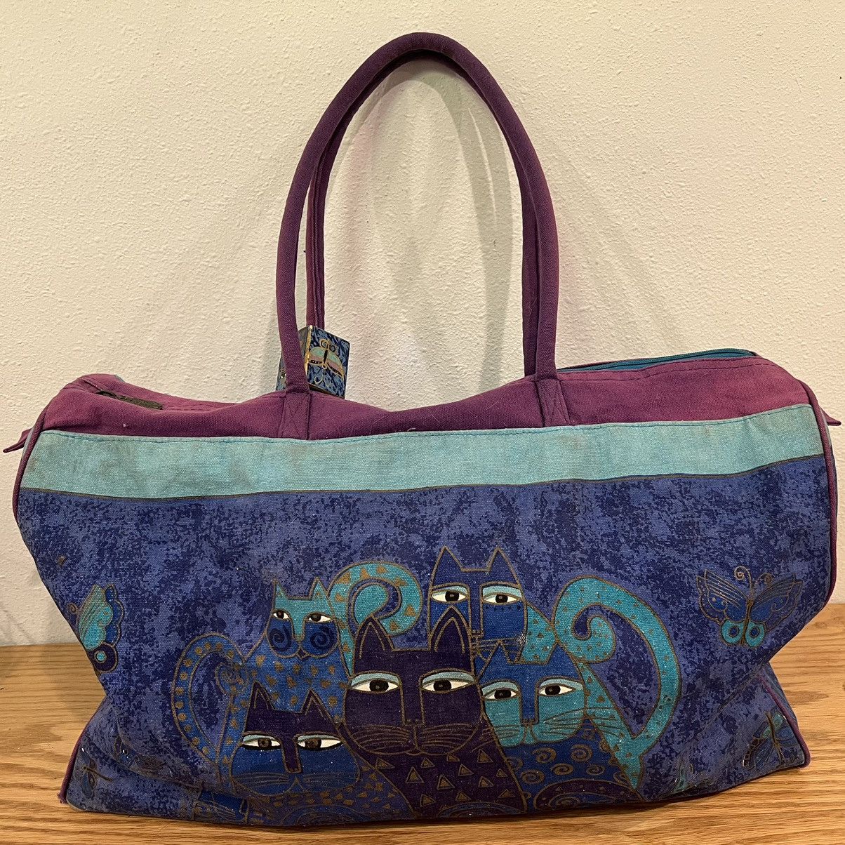 Vintage LAUREL BURCH Cat Weekender Travel Duffle Bag Tote Size ONE SIZE - 7 Thumbnail