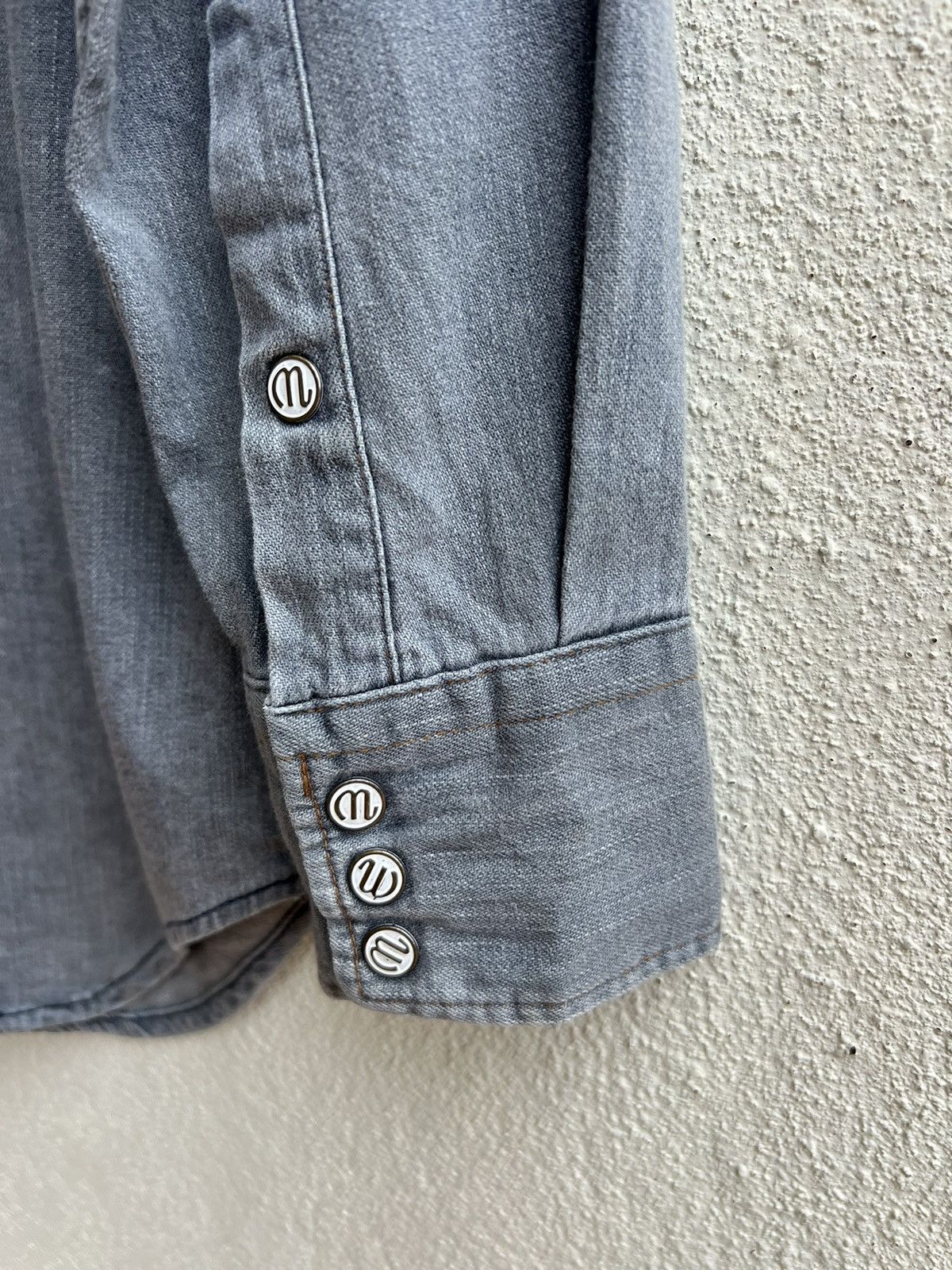 Vintage Vintage 90s Wrangler Blue Bell Grey Denim Western Shirt Size US M / EU 48-50 / 2 - 14 Thumbnail