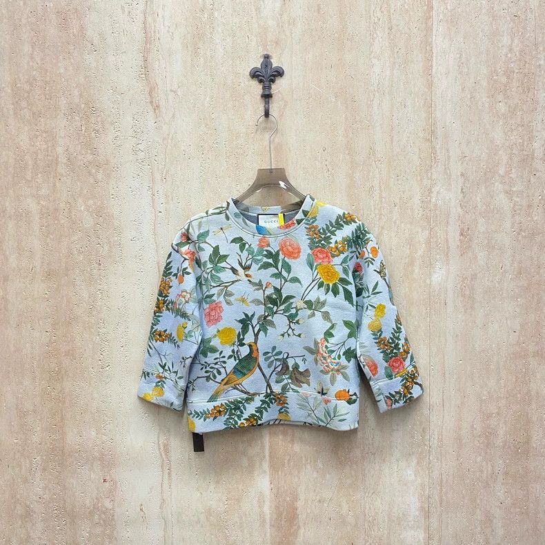 Gucci Gucci Flower and bird full-print space cotton sweatshirt 25 Size XS / US 0-2 / IT 36-38 - 1 Thumbnail