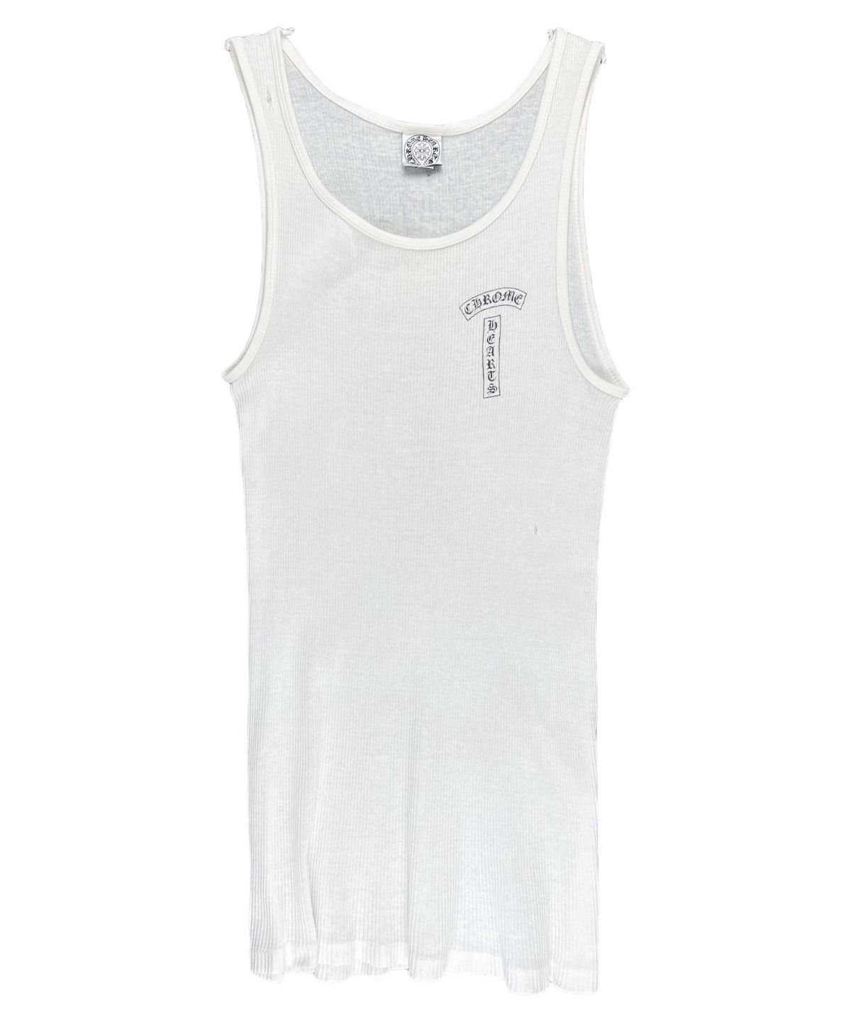 Chrome Hearts Vintage Cross T Bar Logo Tank Top White
