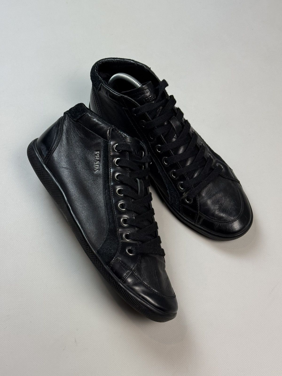 Prada Prada Men’s Leather Casual Mid Lace Up Sneakers Shoes Size US 10 / EU 43 - 5 Thumbnail